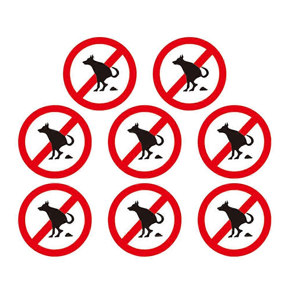 8pcs Funny Dog Poop Stickers for Lawns Warning Signs to Prevent Pet Defecation