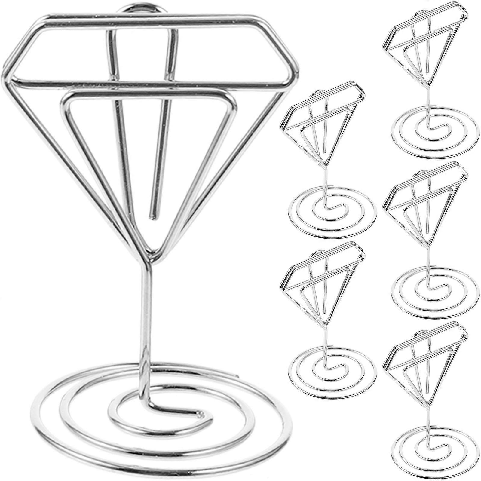 Decorative Place Card Holder Menu Stand Memo Holder Small Size Table Number Stands 6Pcs