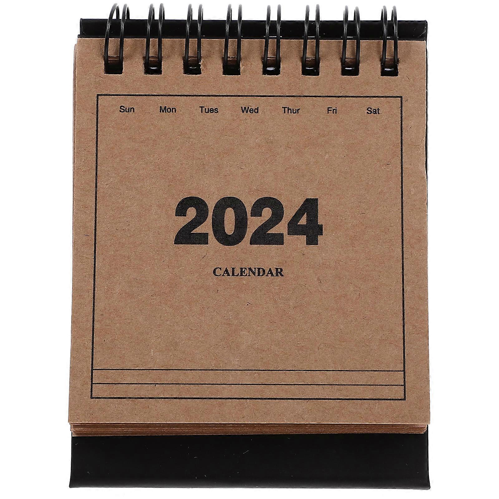 Mini Desk Calendar Decorative Desk Ornament Note Important Dates Home Use 10.5X7.6X6CM 1Pcs