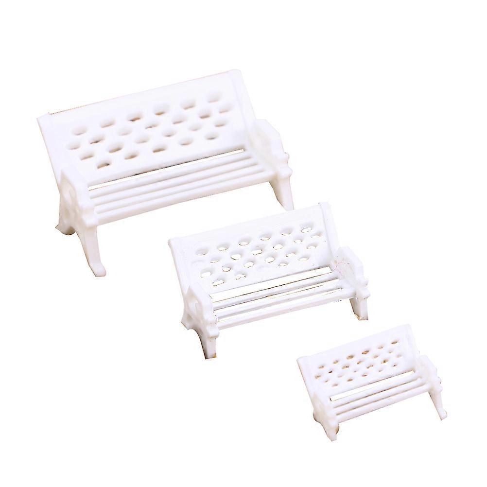 Miniaturní židle pro dekoraci 12 ks mikro krajinářské bílé řemeslné židle