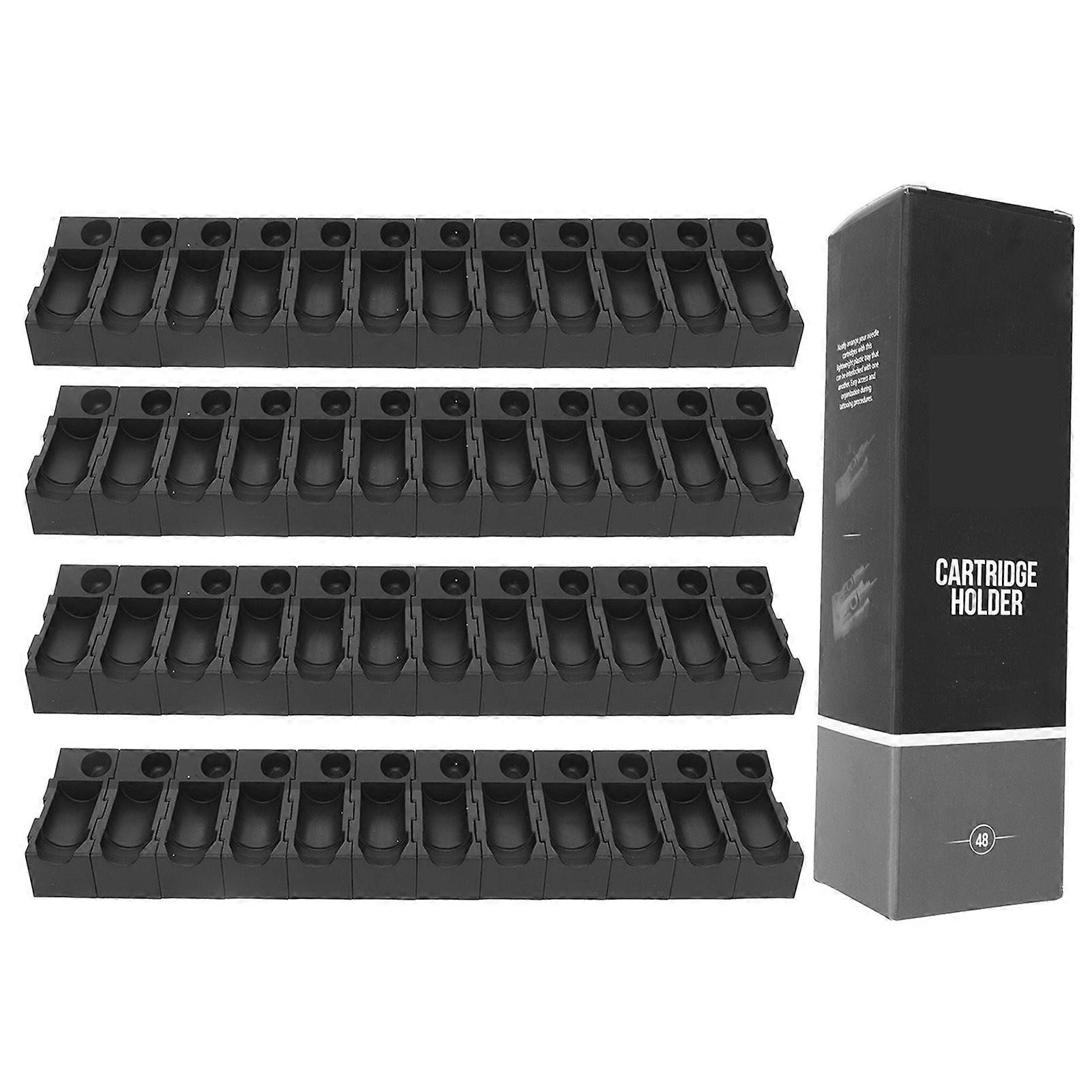 2025 Latest Model 48pcs Tattoo Cartridge Needle Tray Stand Multifunctional Det...