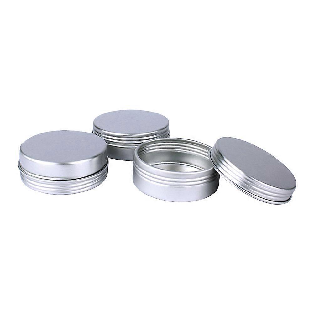 Small Metal Tins With Lids Round Aluminium Empty Tins For Travel And Daily Use Silver 12Pcs