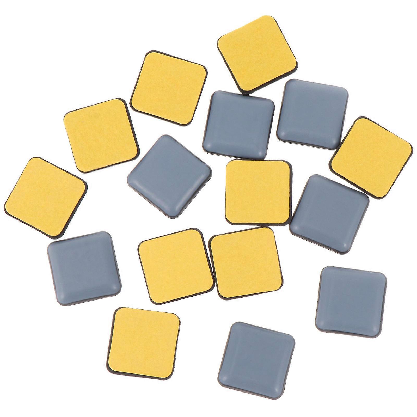 16pcs Square Self Adhesive Furniture Pads – Non Slip Glides, Floor Scratch & Noise Protection, Shock Absorbing Bumper Pads for Chair and Table Legs