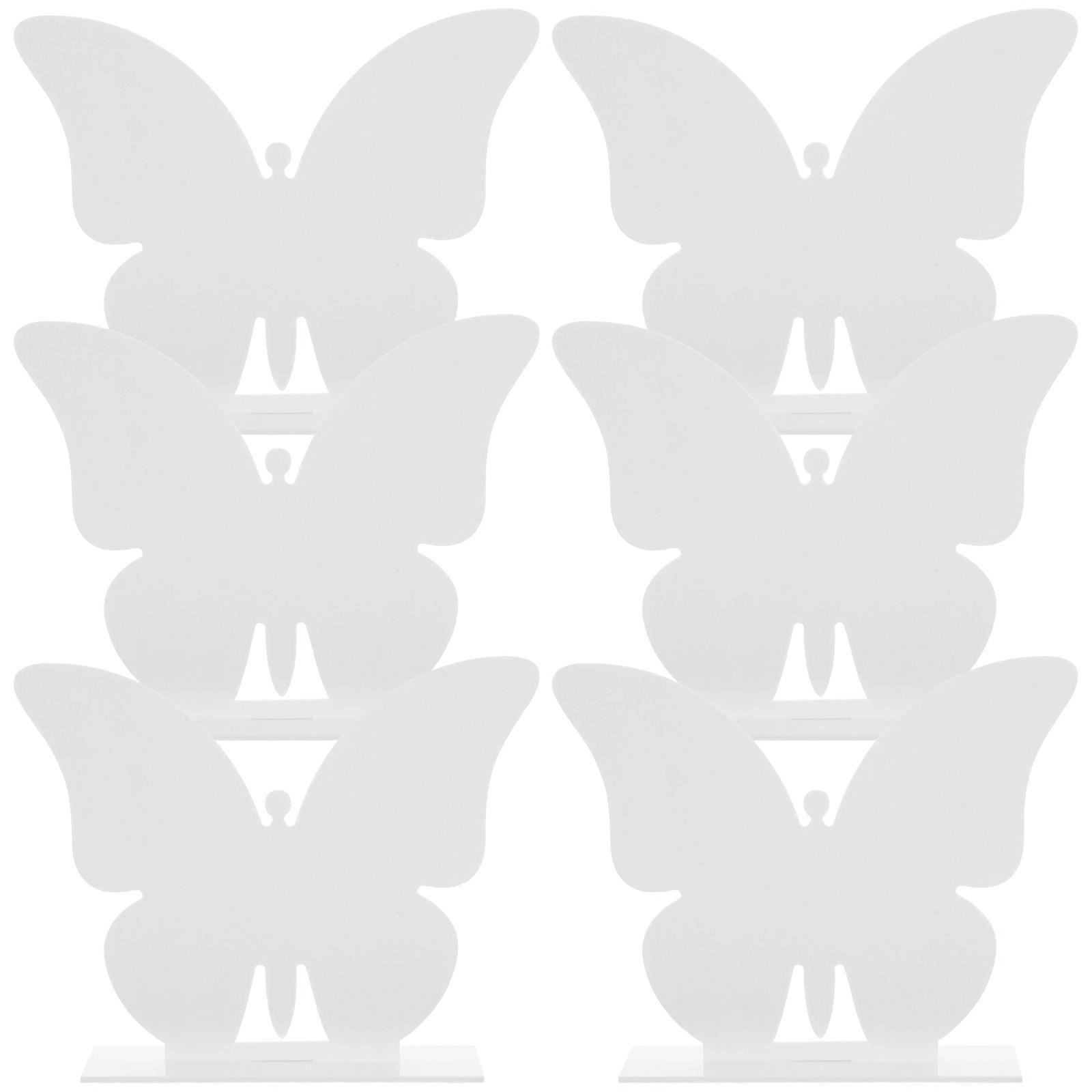 Elegant Table Numbers Signs Acrylic 13.00X10.00X3.00Cm Butterfly Shaped 6 Sets For Conferences