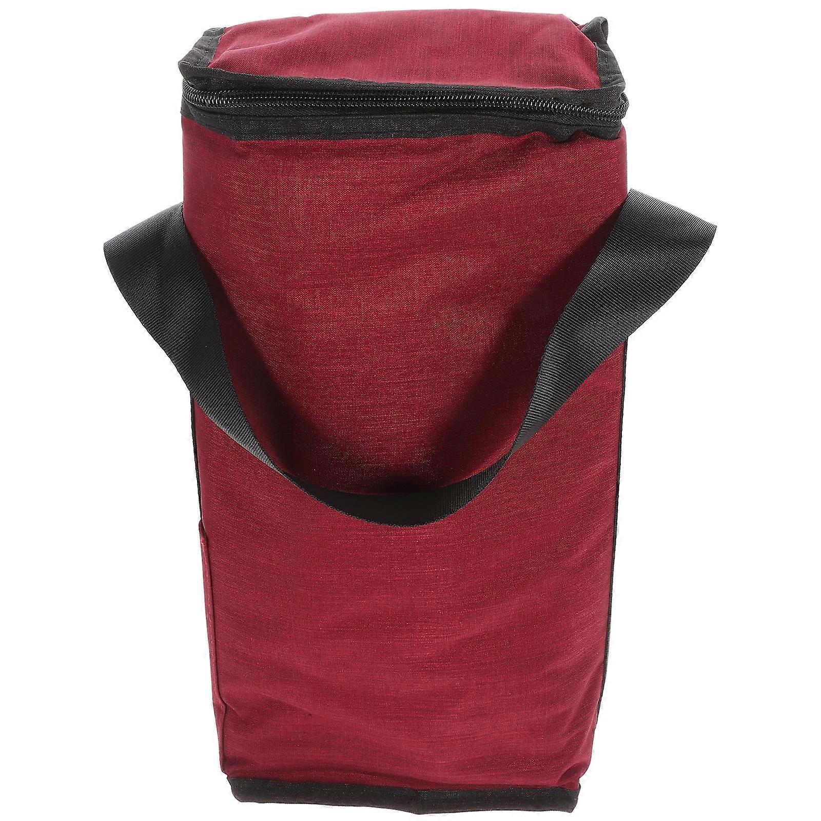 Insulated Slot Wine Carrier Bag, Foldable Thermal Tote with Padded Lining for Travel, Camping, Picnic – Lightweight Red Wine Storage