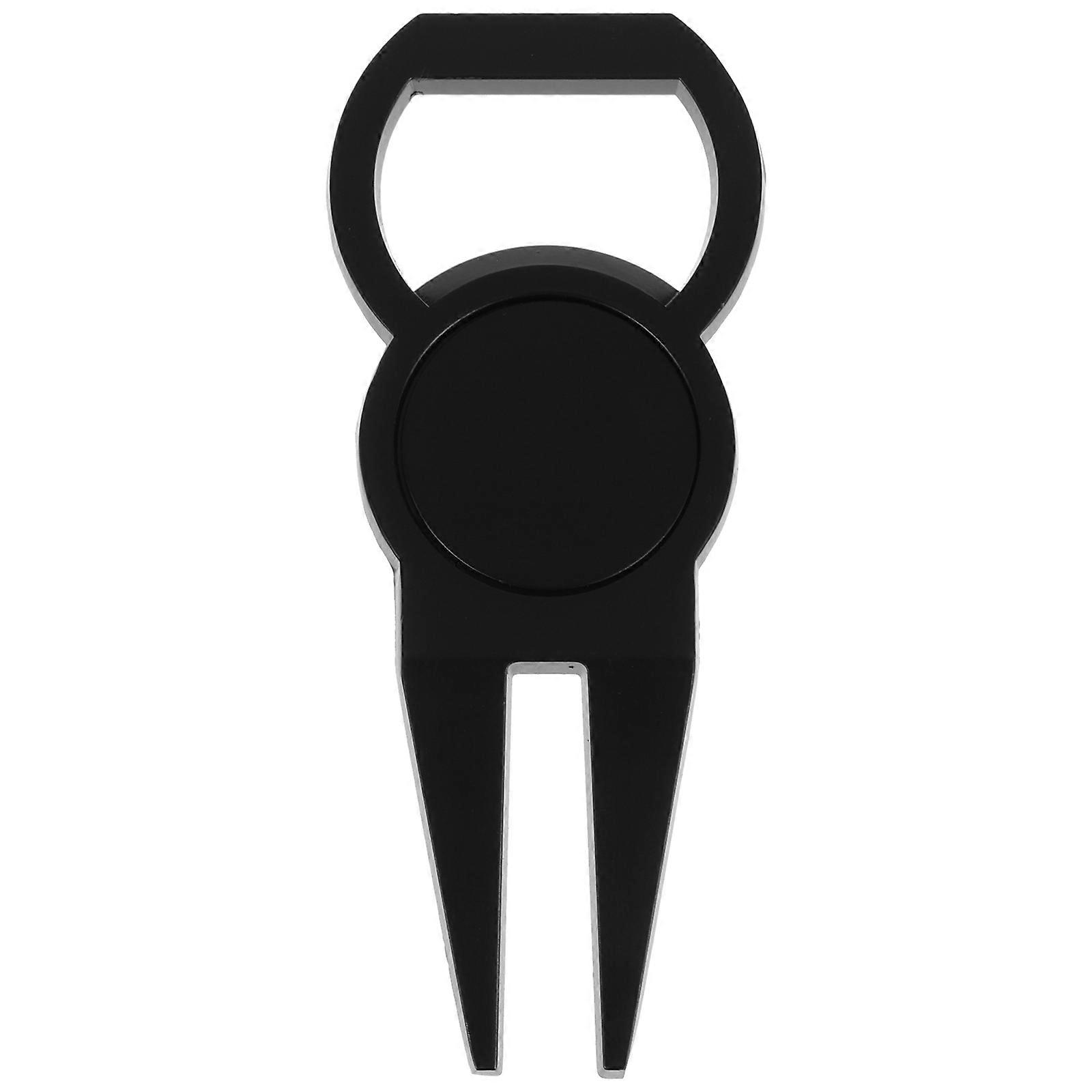 Foldable Metal Divot Tool Golfs Accessory Black 9X3.75X0.4CM Open Bottle Caps 1Set