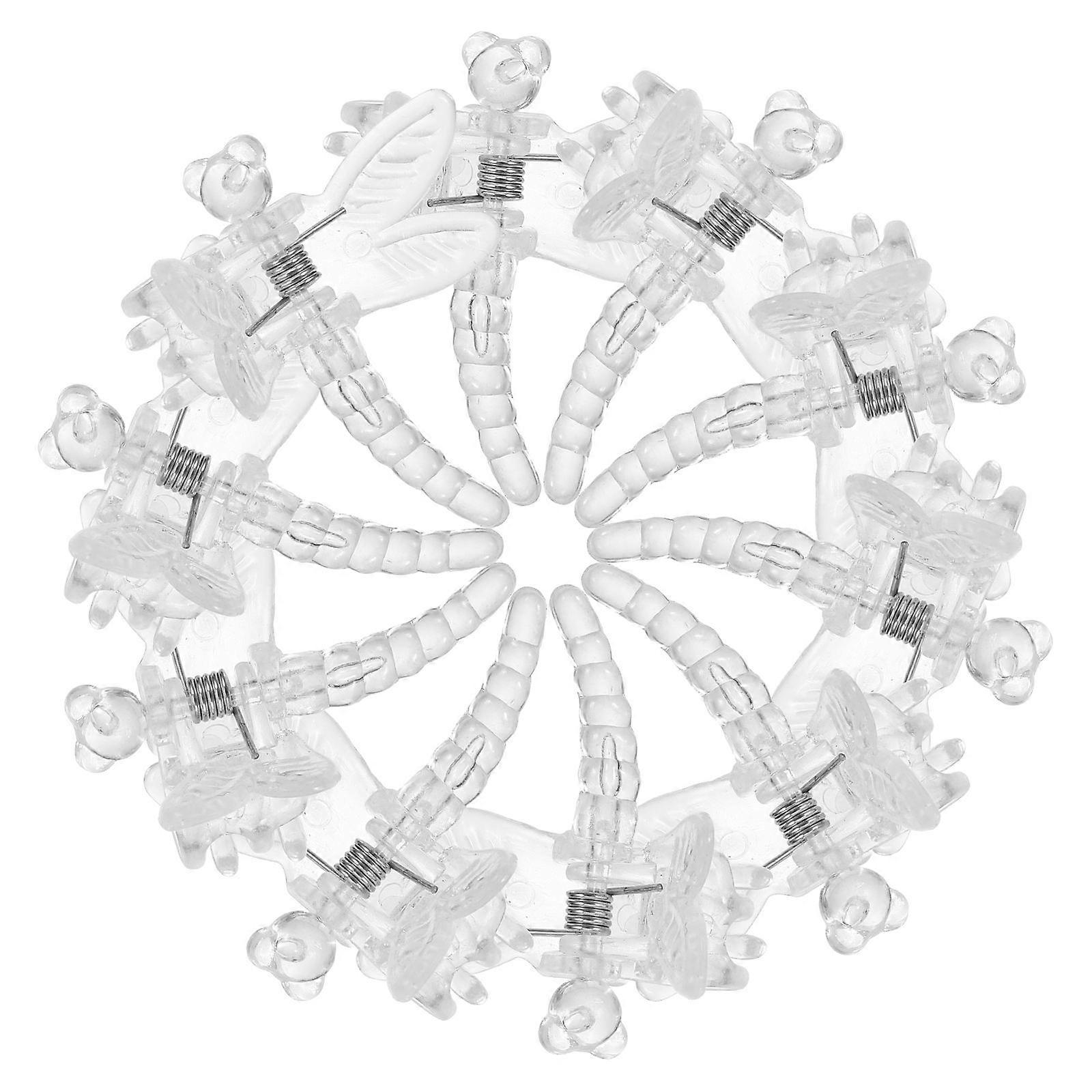 Clips d’orchidée clairs sécurisant les tiges Conception simple pour les plantes grimpantes 3.50X3.00X2.00CM 10Pcs