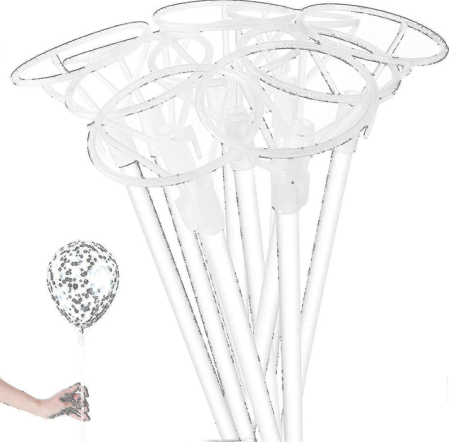 Grande bastão de balão com copos, 30 pacotes claro bobo porta-vara de balão 16 polegadas