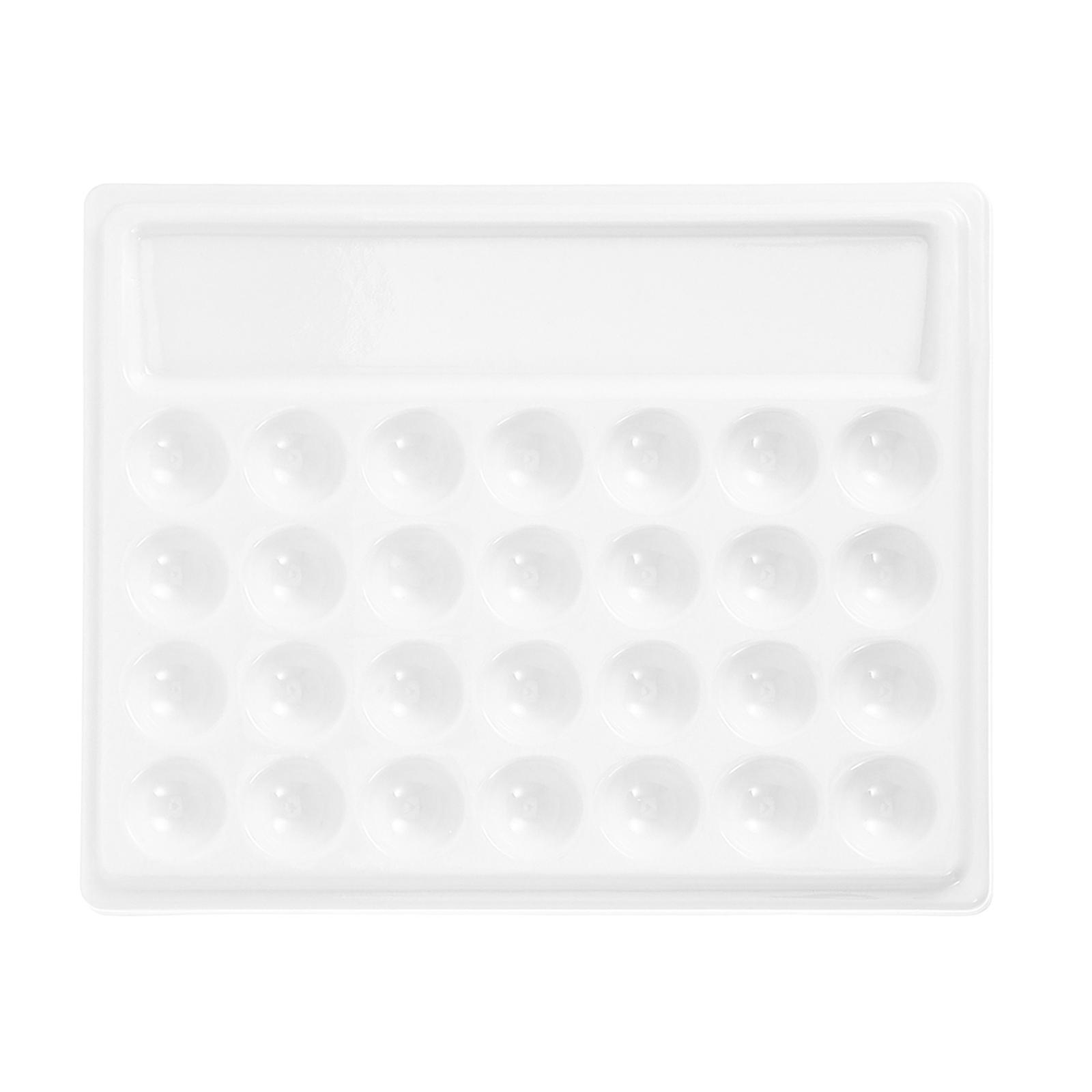 Durable Plastic Paint Tray for Storage Use with 28 Holes for Multiple Colors White