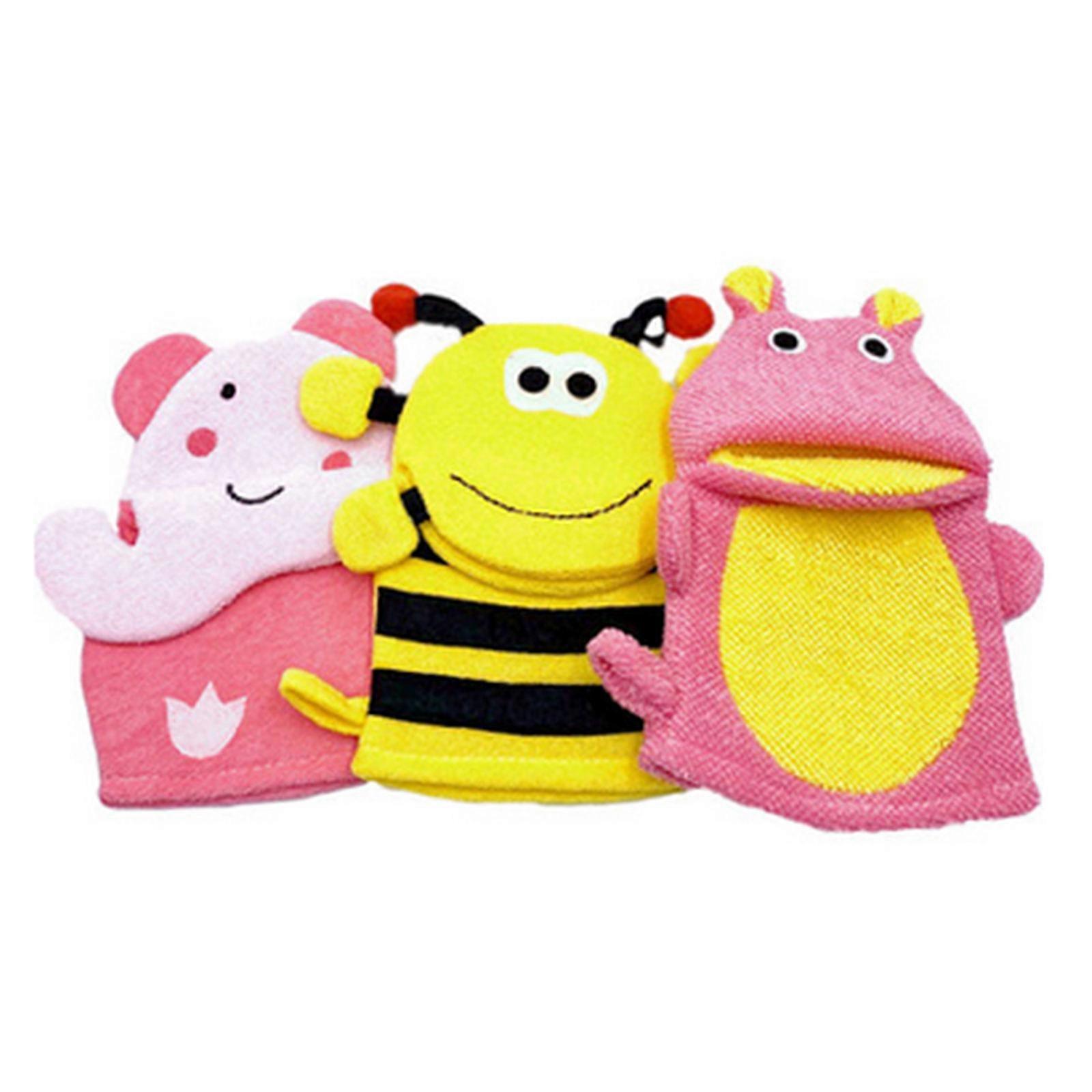 Wash Cloth Hand Mitt For Toddlers Loofah Scrubber 25.00X19.00X2.00CM 3Set