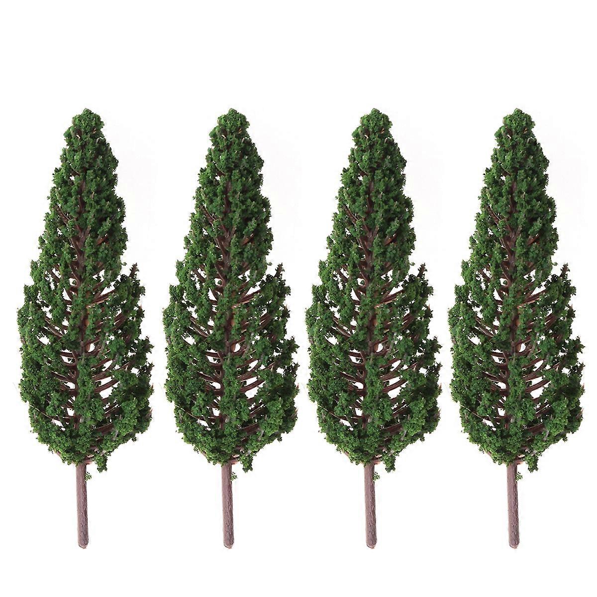 Mini Trees For Craft Model Trees 11cm Green Plastic For Diorama Scenery Layout 10Pcs