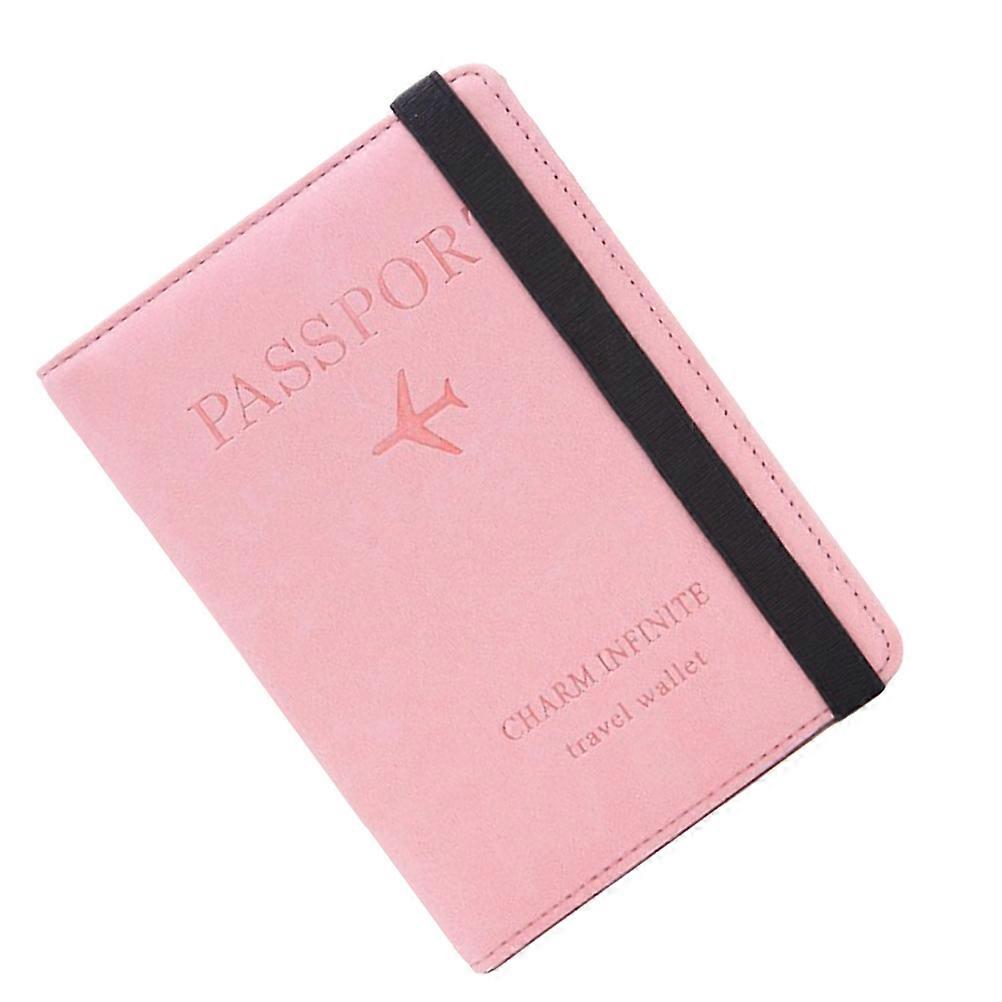 Credit Card Organizer Rfid Travel Wallet Multi Function Storage Bag for Women Travel 14.8 Cm * 11.0 Cm Pink 1Pc