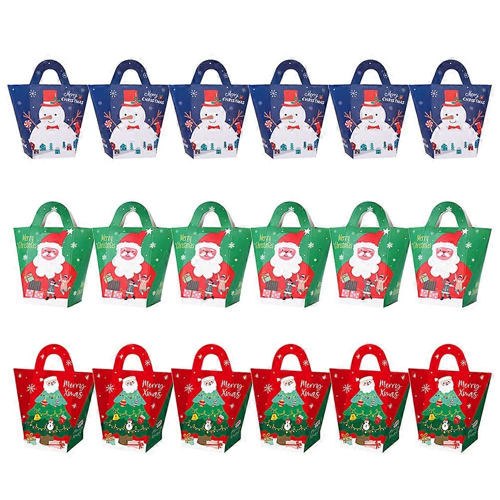 Party Favor Boxes Christmas Paper present Boxes Rectangular Shape Assorted Color 18Pcs