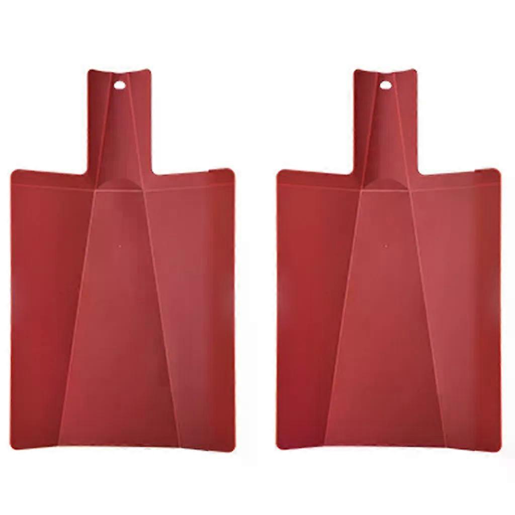 Plastic cutting board with handle, foldable