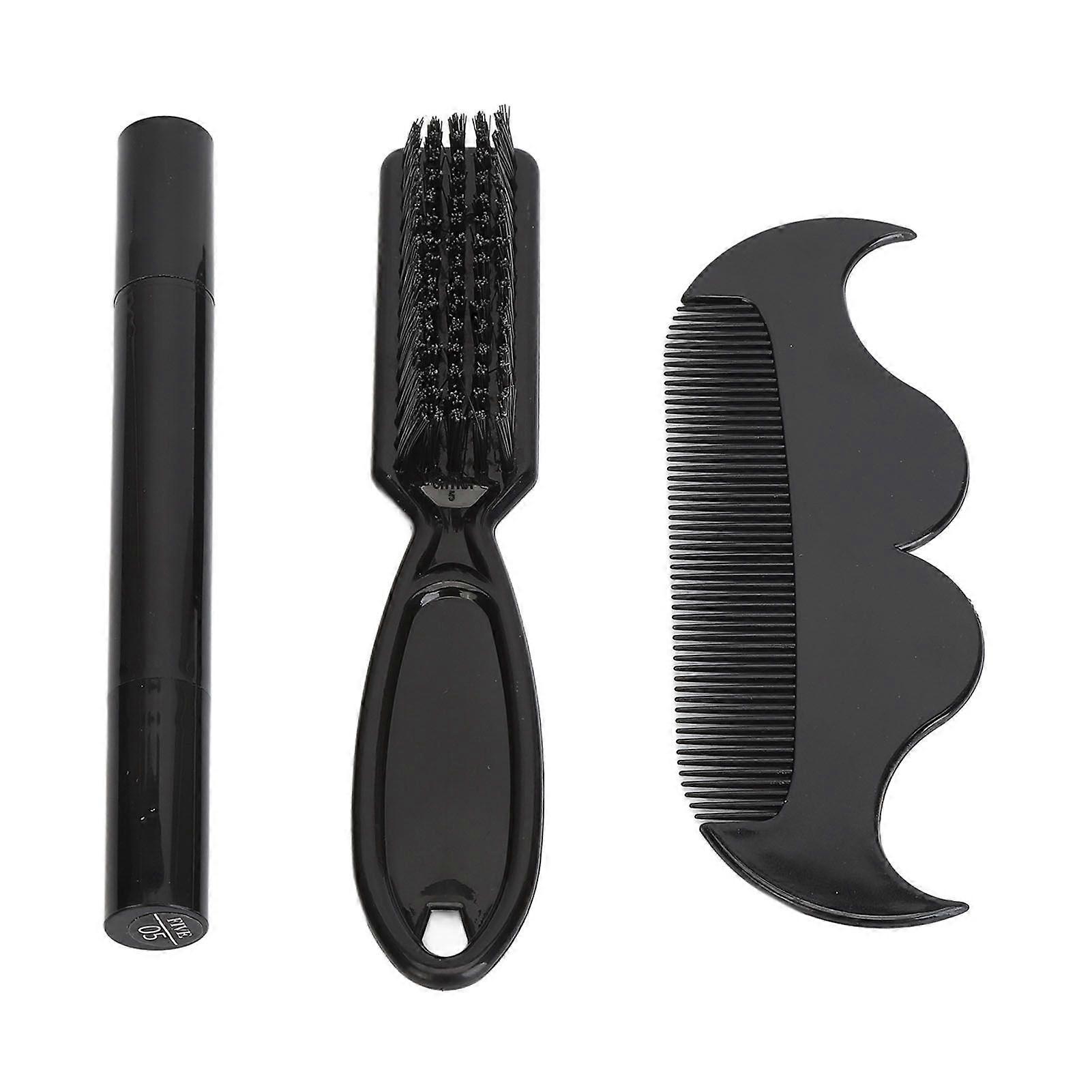 2025 Latest Model 2 In 1 Beard Pen Filler 4 Tip Fork Double Ended Lasting Swea...