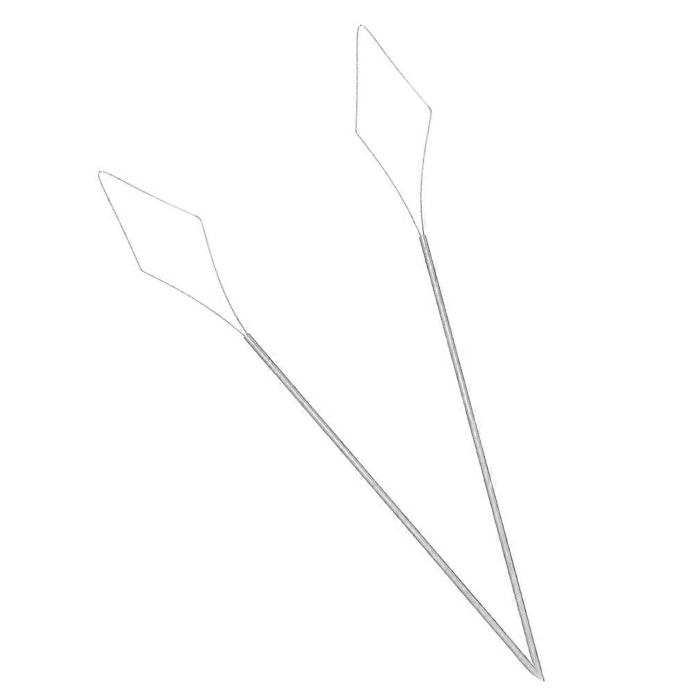 Braiding Crochet Hook Dreadlocks Crochet Needles Hair Pulling Tool For Hair Styling Tools 2Pcs Silver