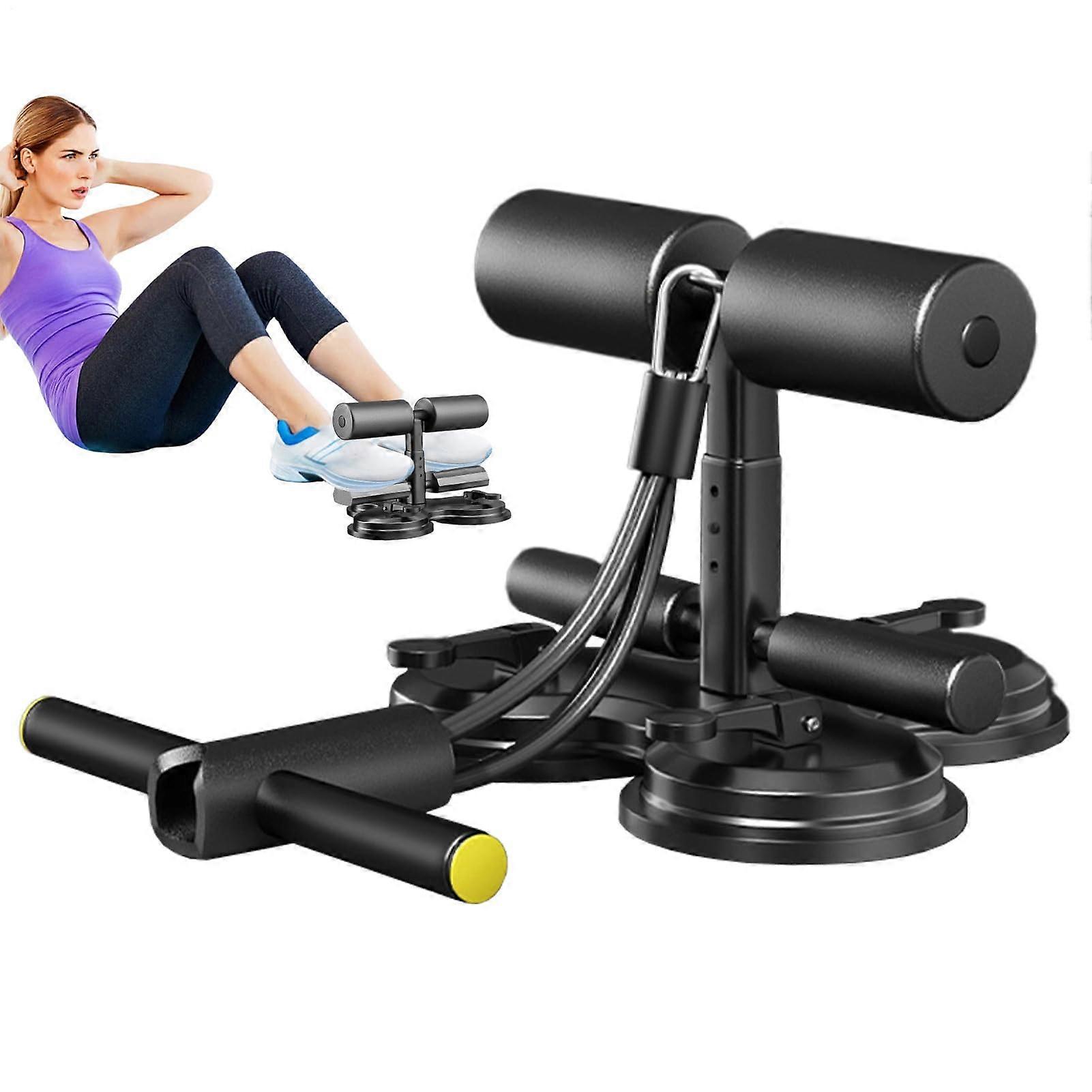 Sit Up Machine, AB Training Aid Abdominal Exercise Machine Core Strength Trainer with Suction Cups and Resistance Bands for Women and Men