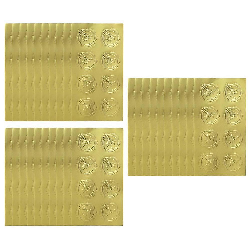 Seal Stickers Rectangular Shape Adhesive Envelope Seals Photo Album Decorations 30Sheets