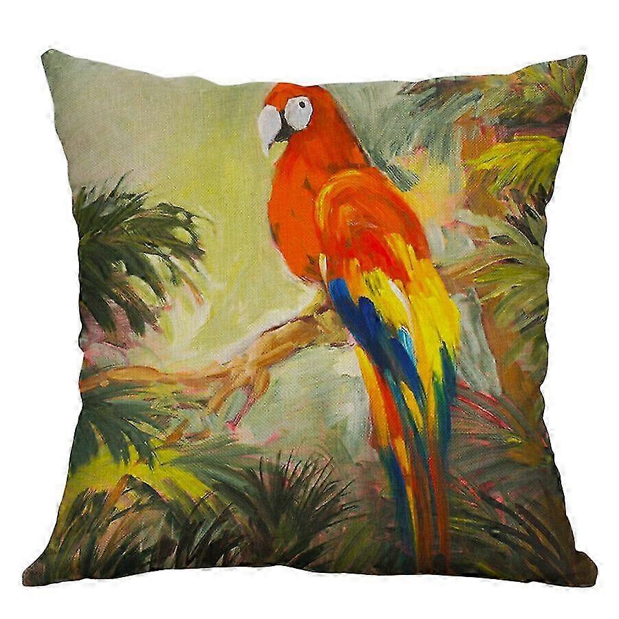 Flower Oil Painting Cotton Linen Sofa Waist Cushion Cover Pillow Case for Home Decoration Use 2258jpjcjh