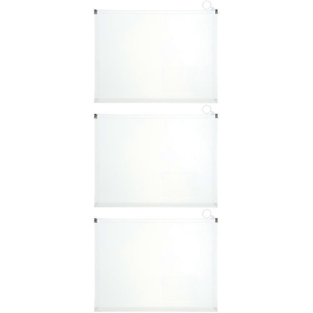 Plastic Document Folder File Envelopes Prevent Curling 3Pcs Home Use