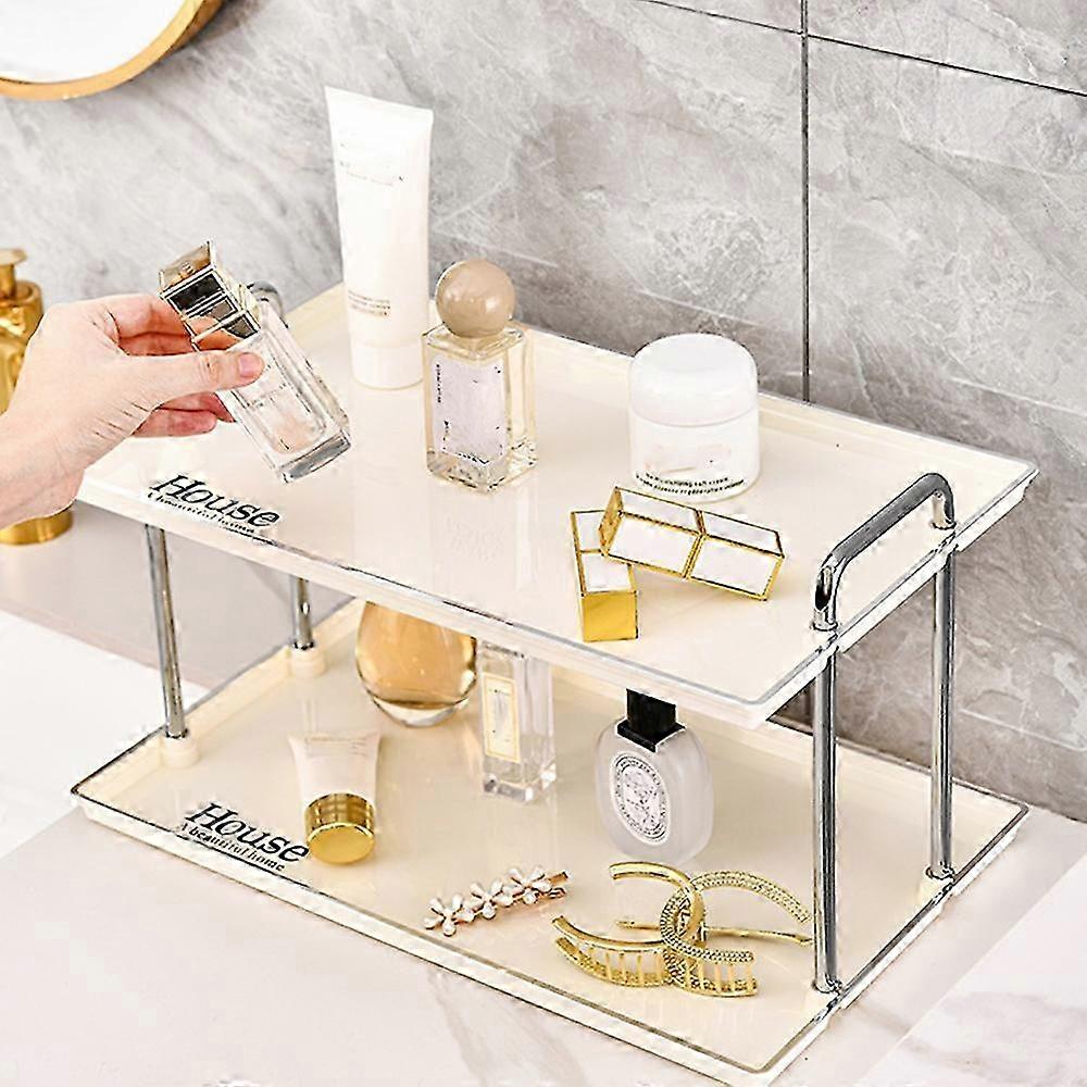 Double Layer Large Size Makeup Organizer Storage Rack for Lipstick and Skincare