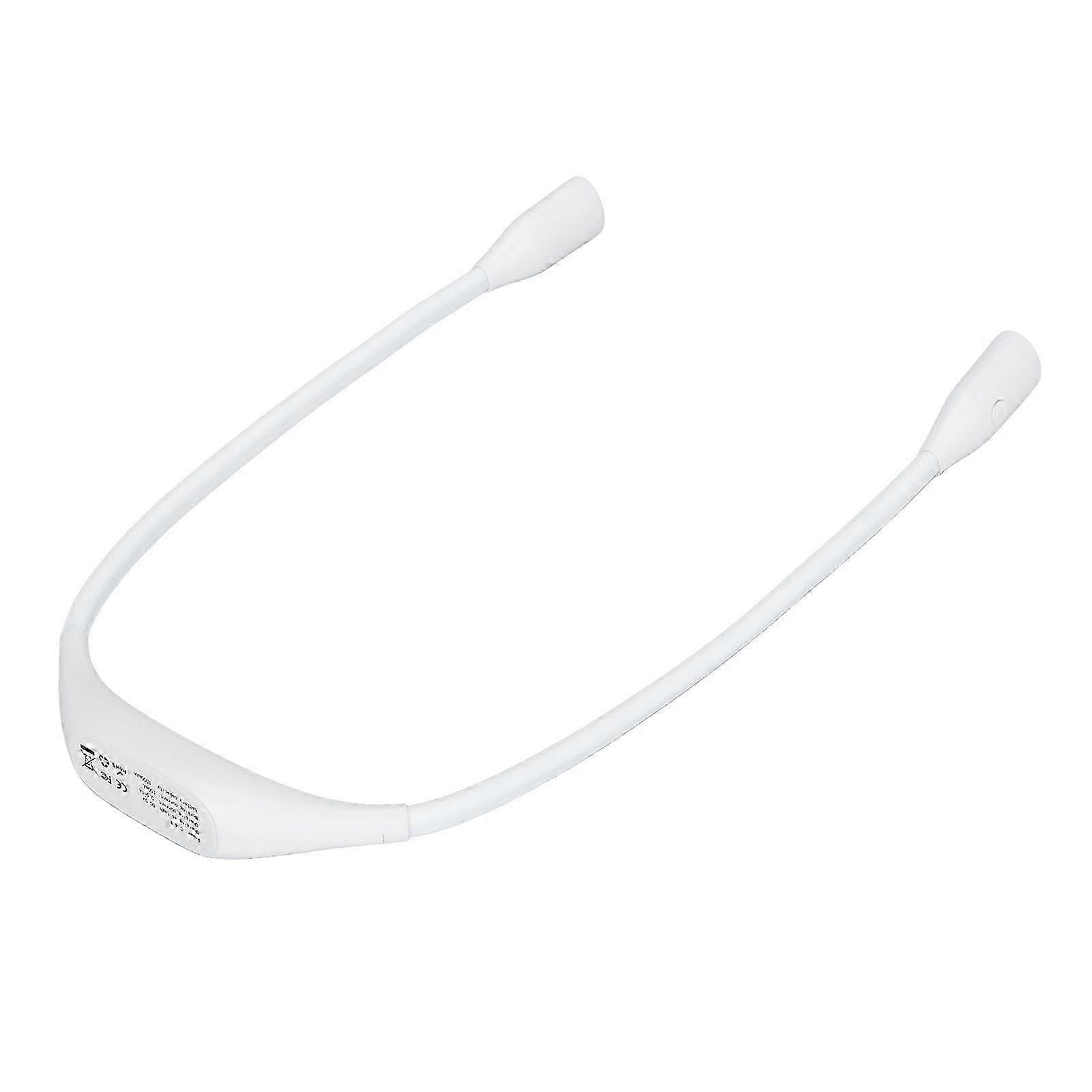 Halsstricklicht USB-Ladeaugenfreundliche tragbare LED-Freisprechlampe zum Lesen von Häkeln weiß