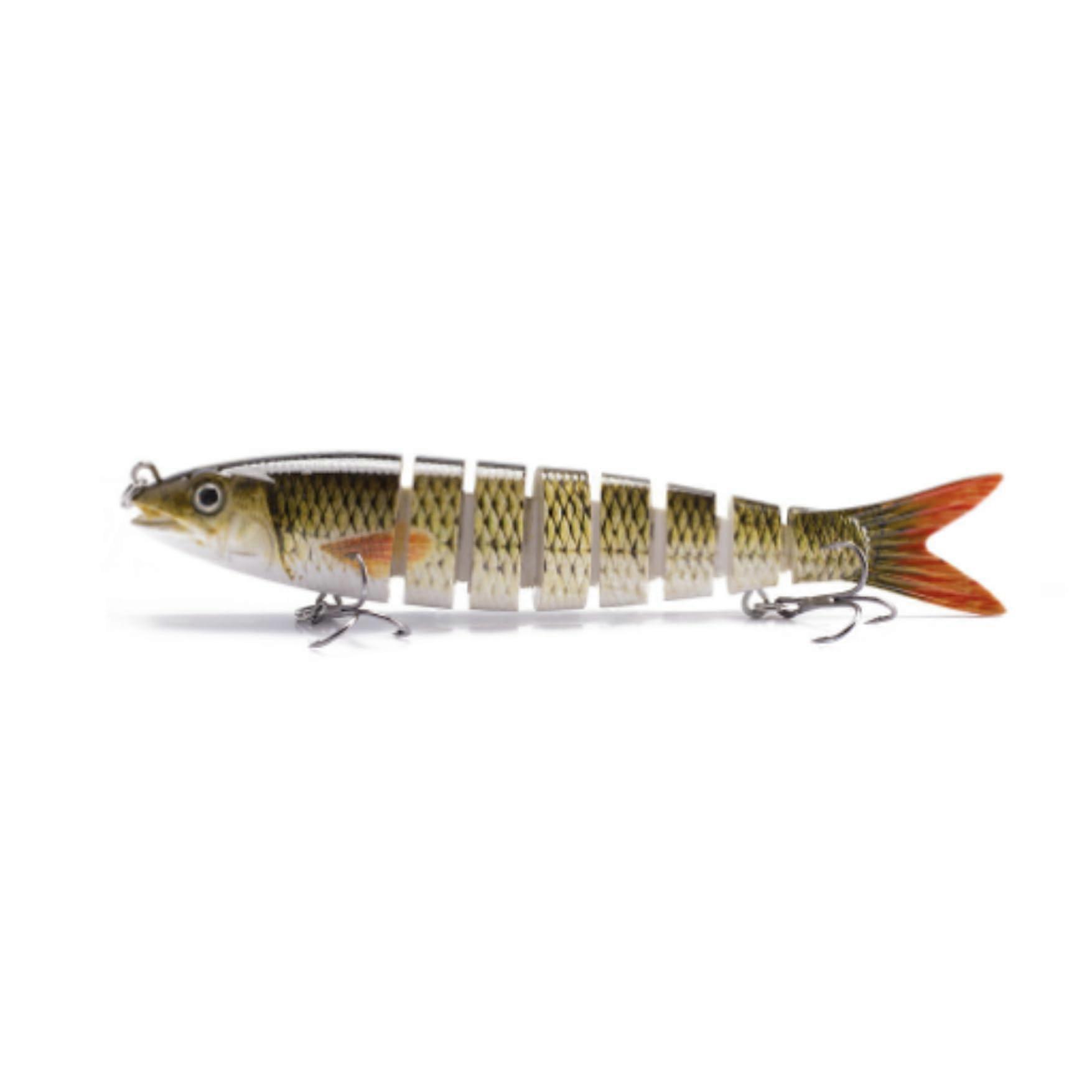 Angelköder für Barsch, Forelle, Zander und Crappie, Lebensechte Schwimmköder, Langsame Sinkrate, Mehrere Gelenke