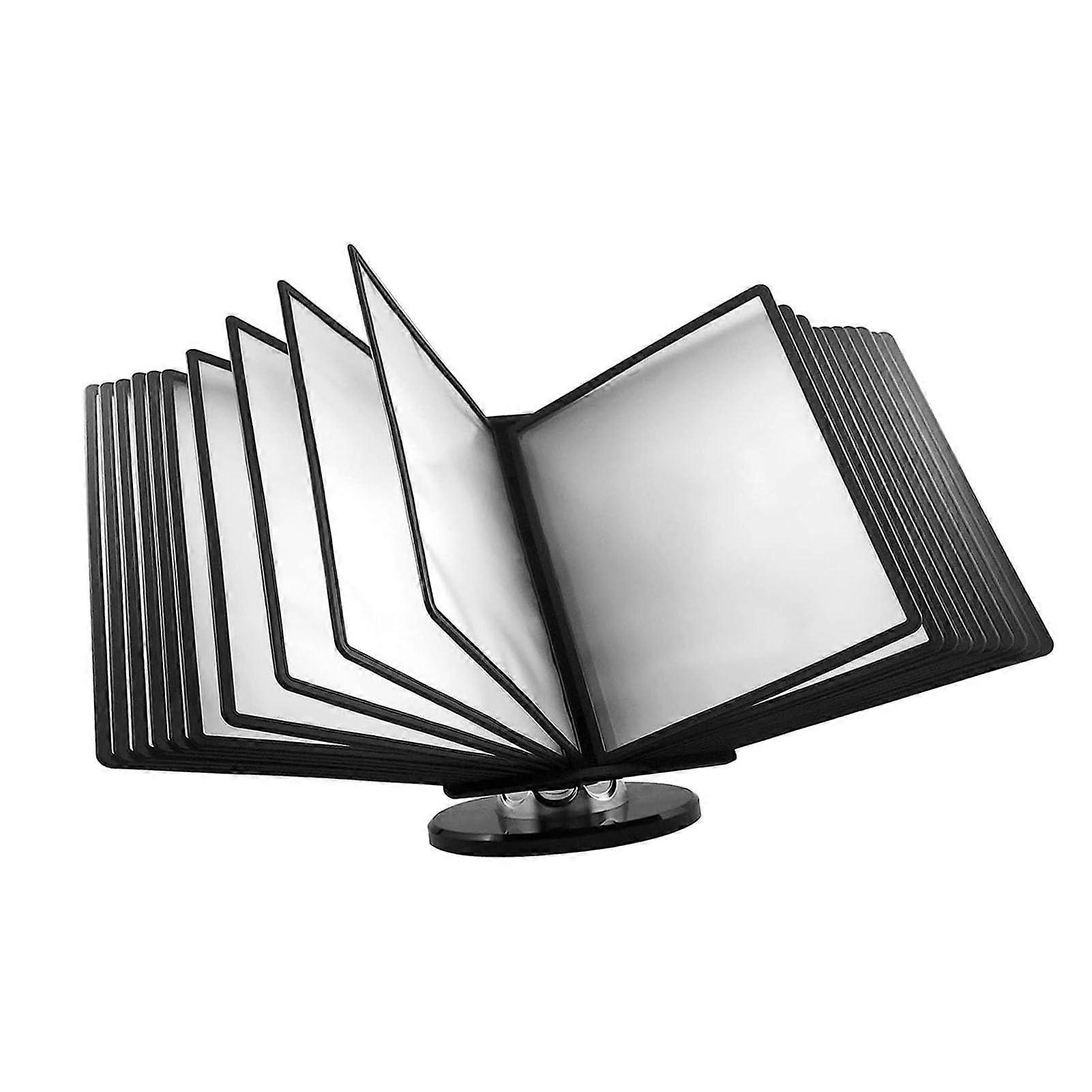 Wallmounted A4 file folder, 20 pages, PVC and metal, desktop organizer