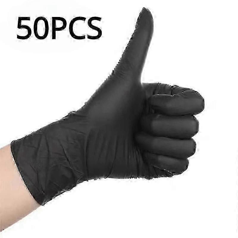 20/50/100PCS Gants en nitrile noir durables épaissis pour le nettoyage de la maison et le lavage de la vaisselle
