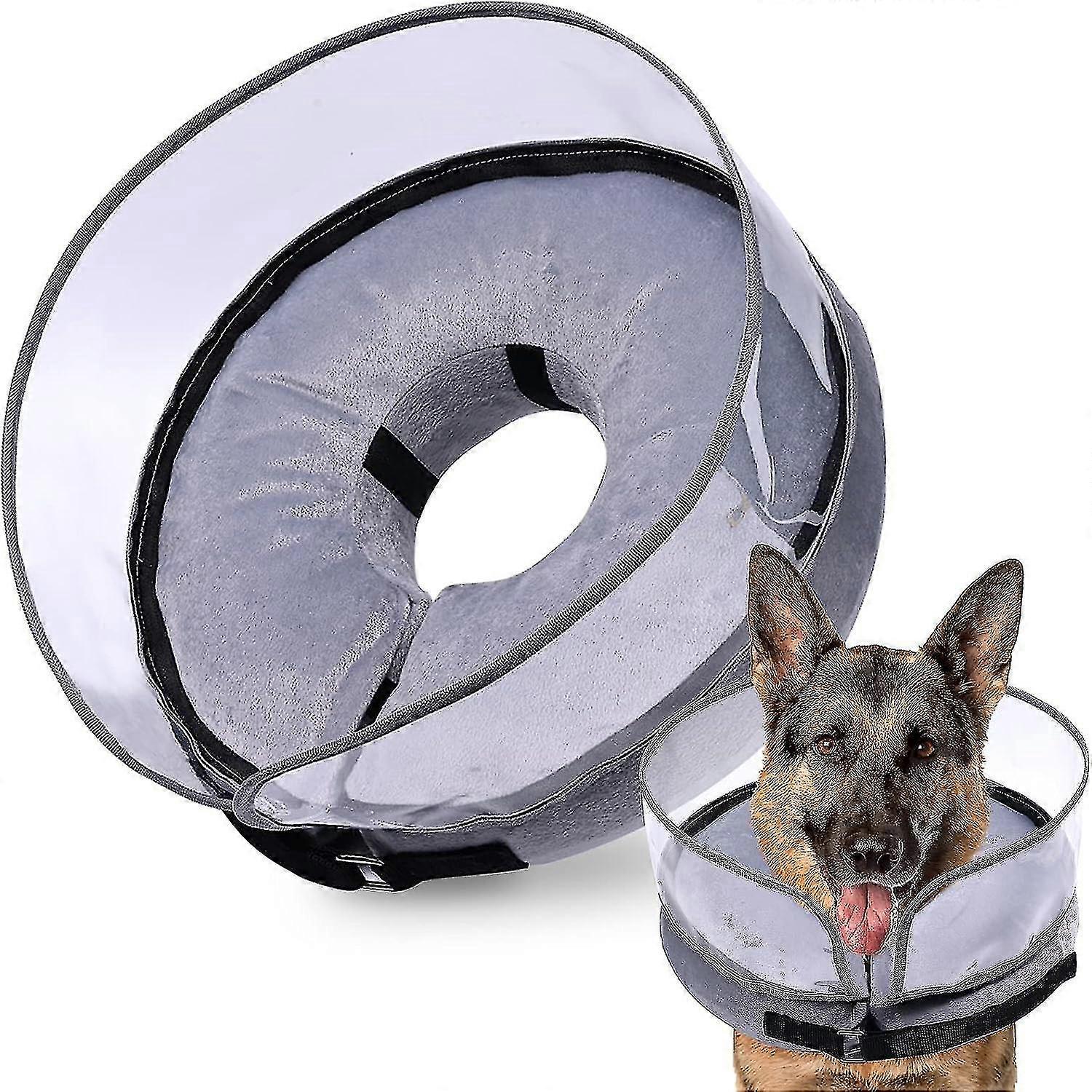 Inflatable Dog Cone for Post-Surgery Recovery, Soft Design for Small to Large Dogs
