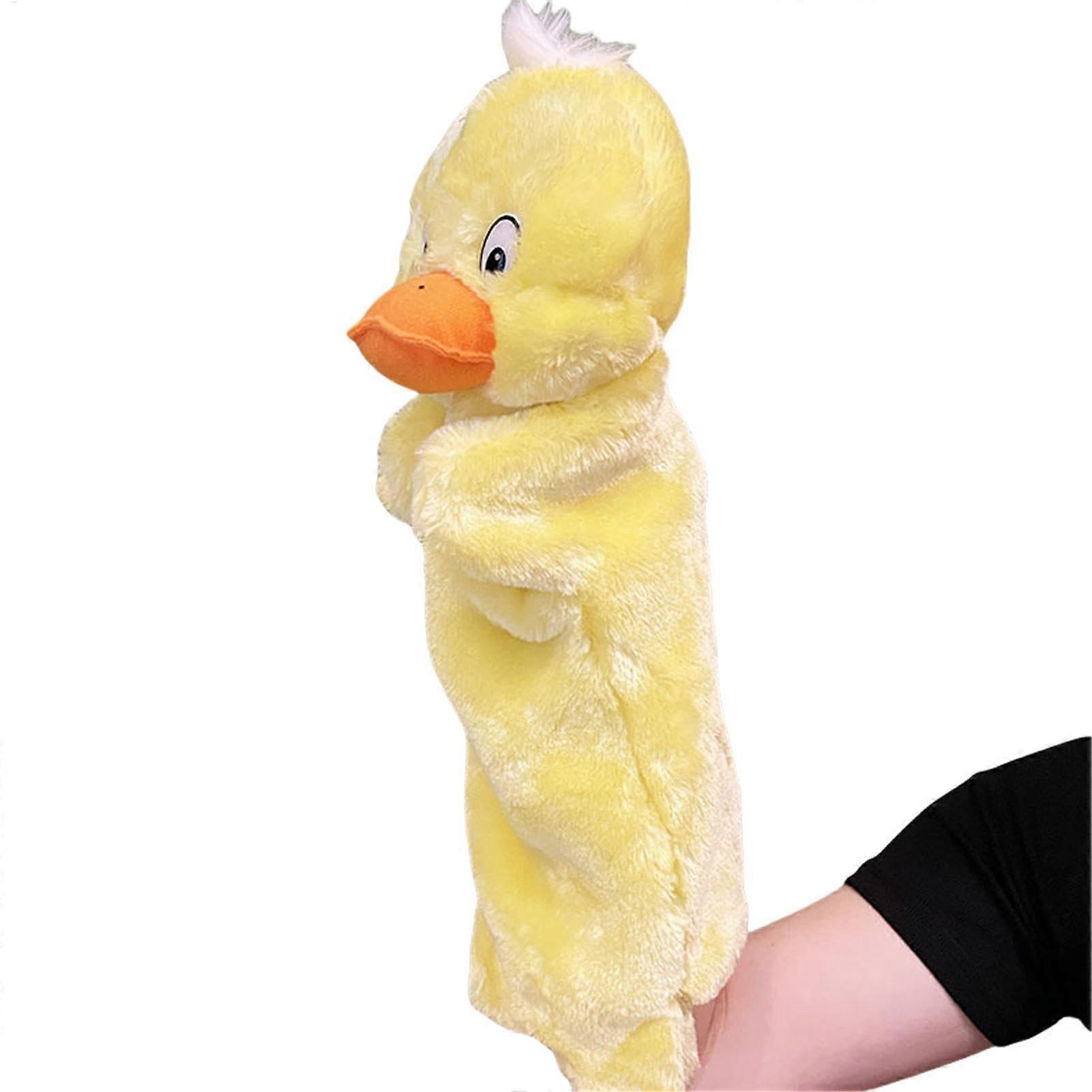 Plush toy hand puppets, plush dolls Animal plush toy puppets Safe interactive play puppet for boredombusting training and movement duck