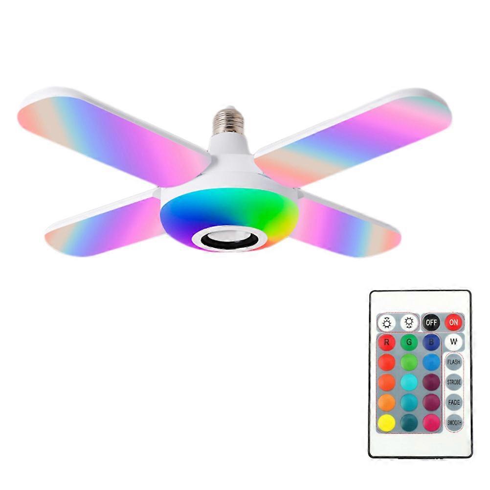 Four Blade Bluetooth Music Light LED Colorful Speaker Folding Light