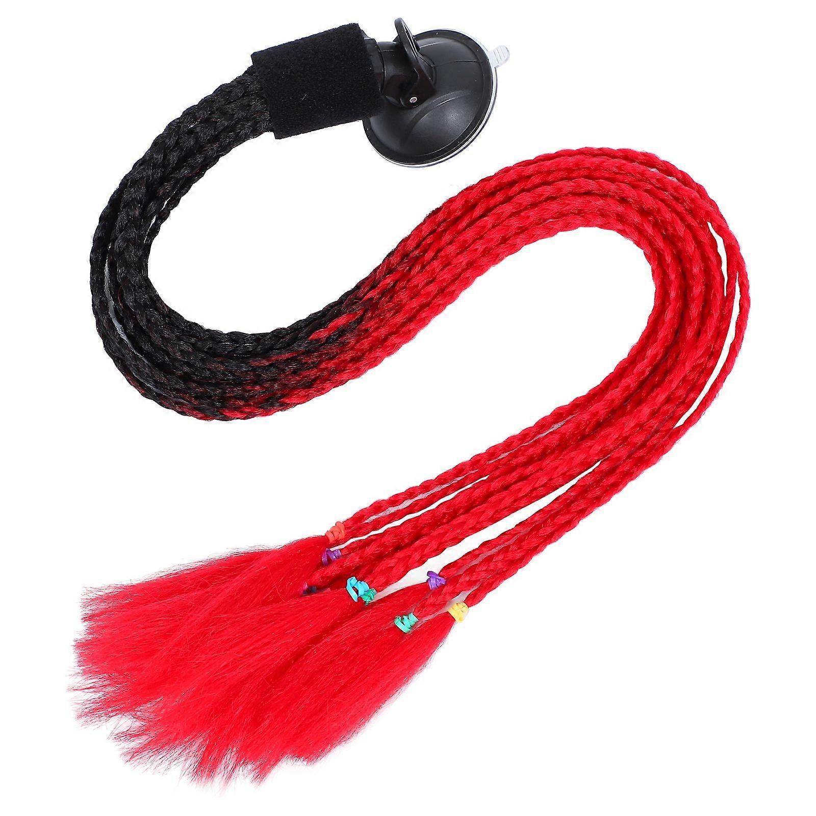 Stylish Artificial Ponytail Decor for Home Red Fiber Preferred Materials Durable Practical 0.5 Inch