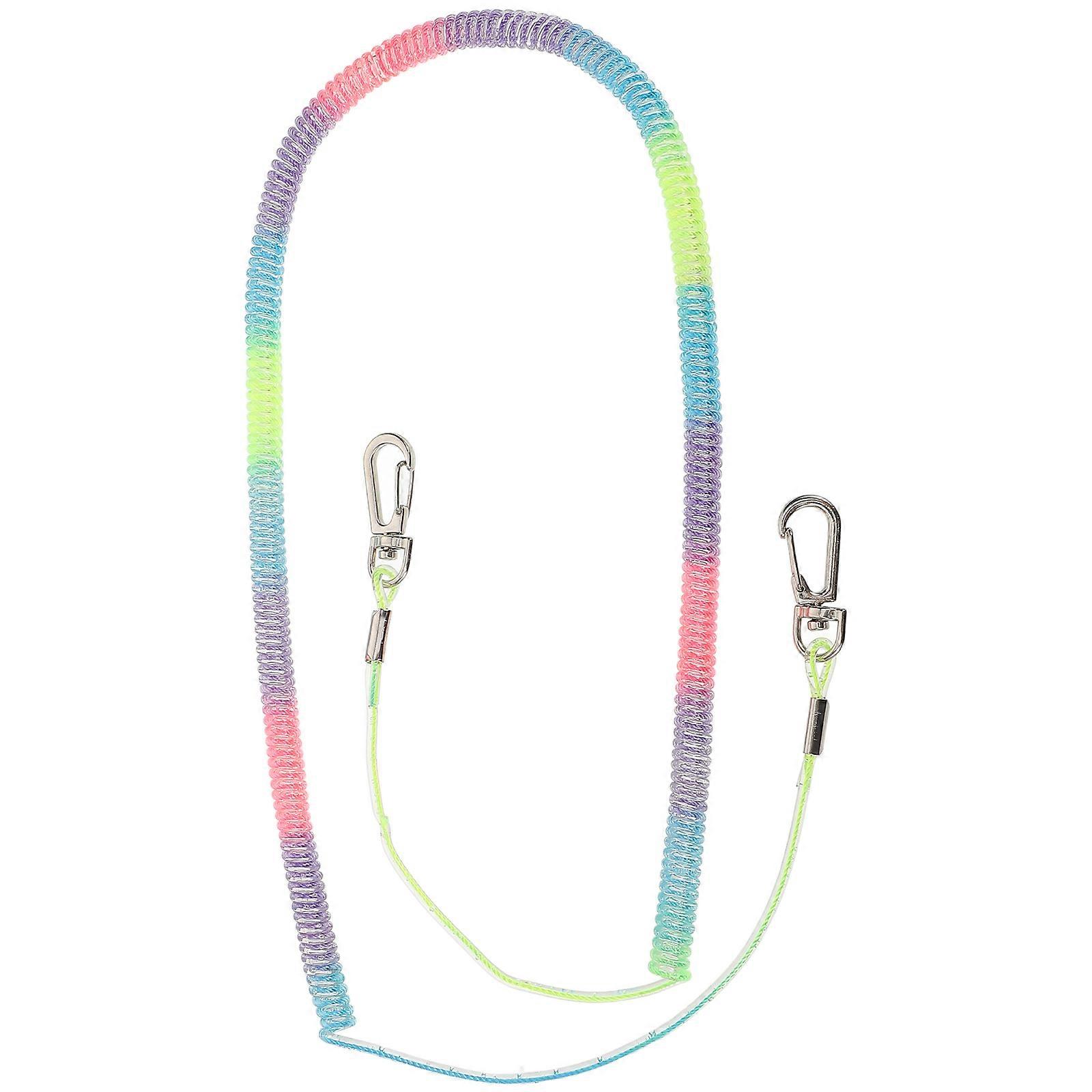 Fishing Pole Tether Elastic Lanyard Tether Rope Prevent Rod Loss 1Set