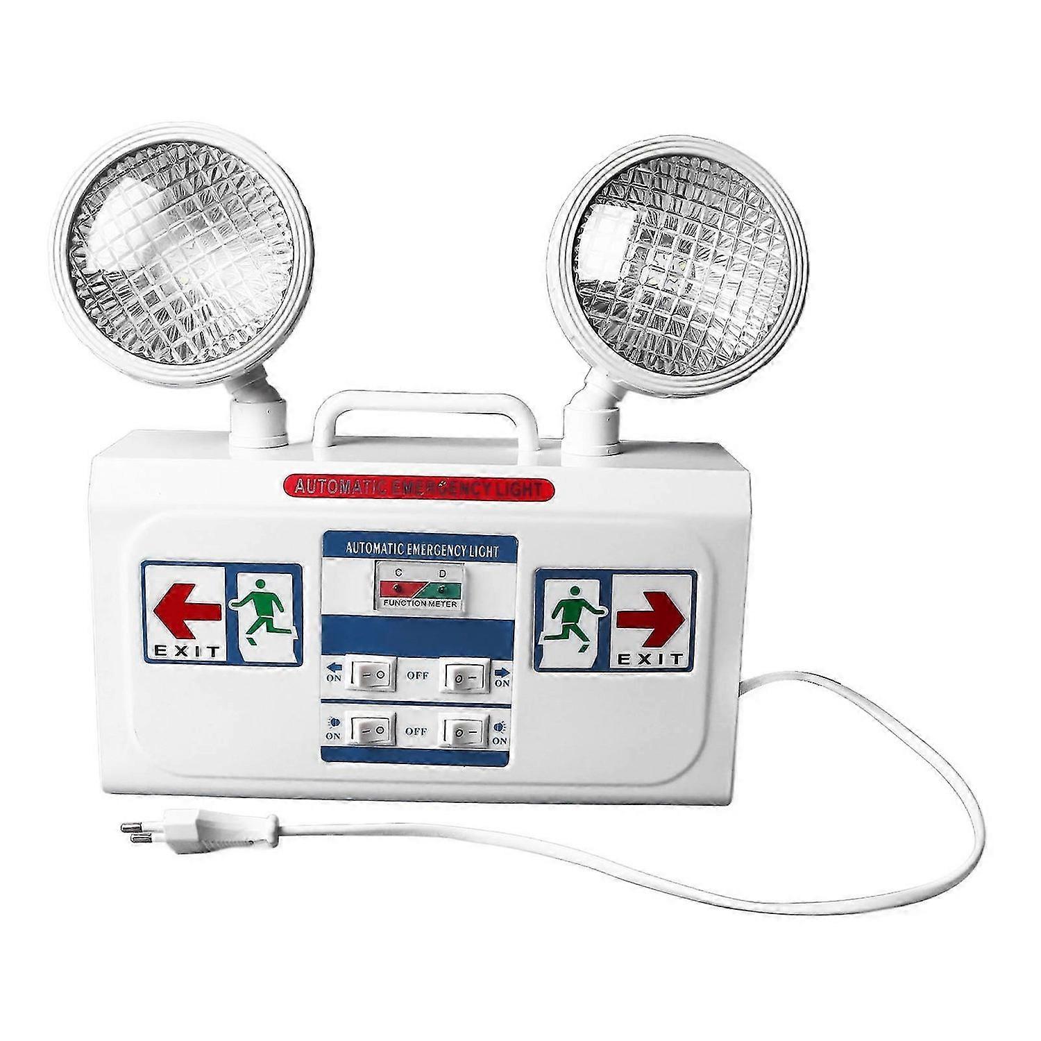 Double Head Emergency Light Non Continuous Wall Mounted LED Exit Light for Supermarket Factory 85265v