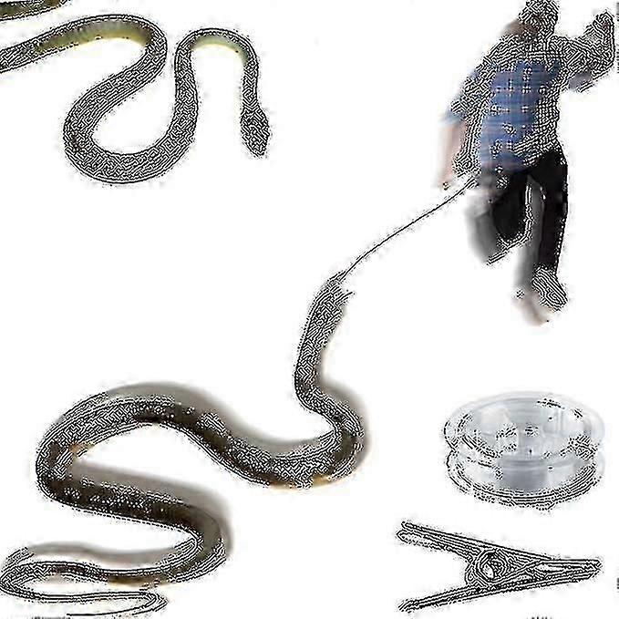 Golf Snake Prank with String and Clip - Snake on A String Prank Props, Clip on Snake Prank for Teasing Friends, Realistic Snake Prank That Chases Peop