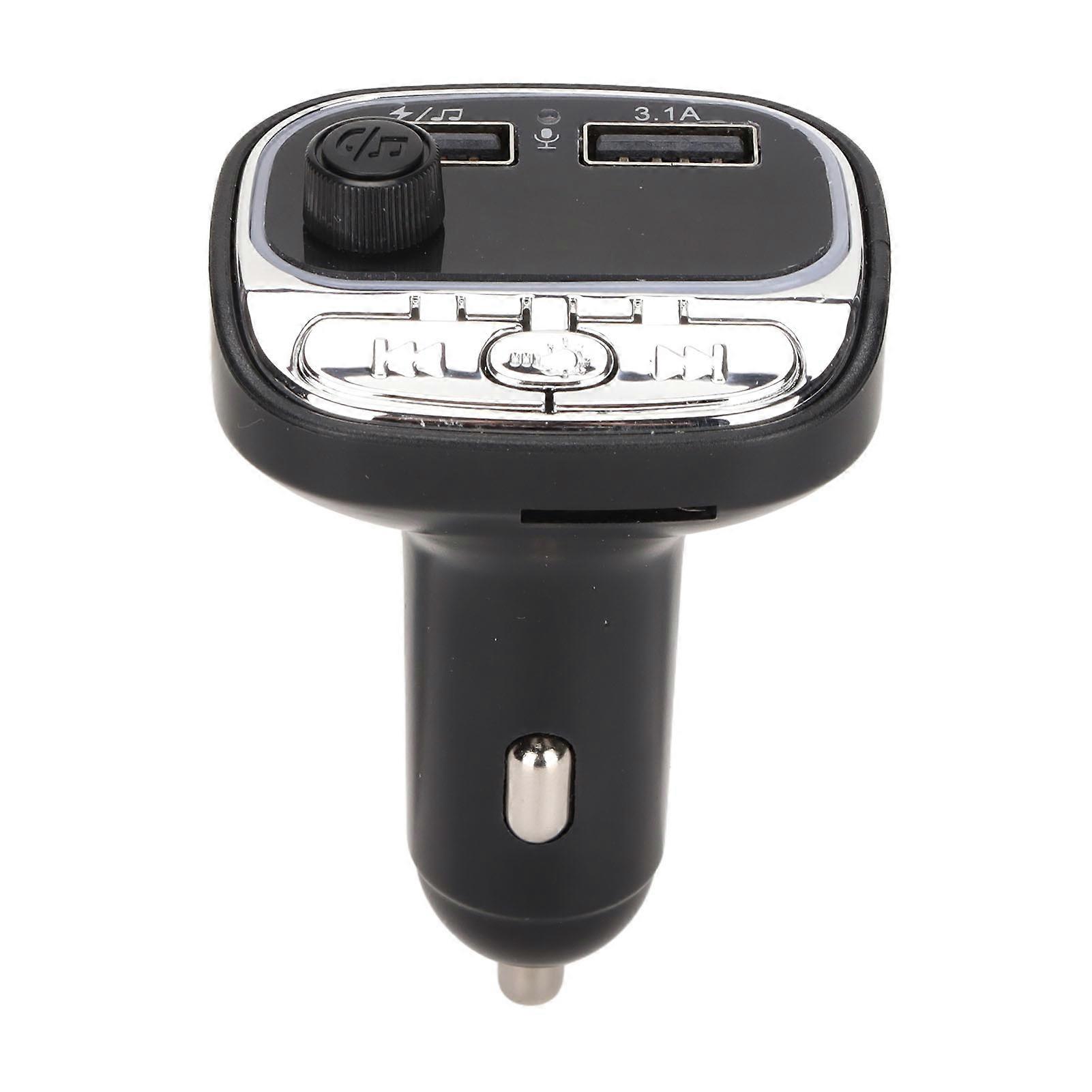 Car MP3 Player Hands Free Stereo QC3.0 Fast Charging Bluetooth FM Transmitter with Colorful Ambient Light
