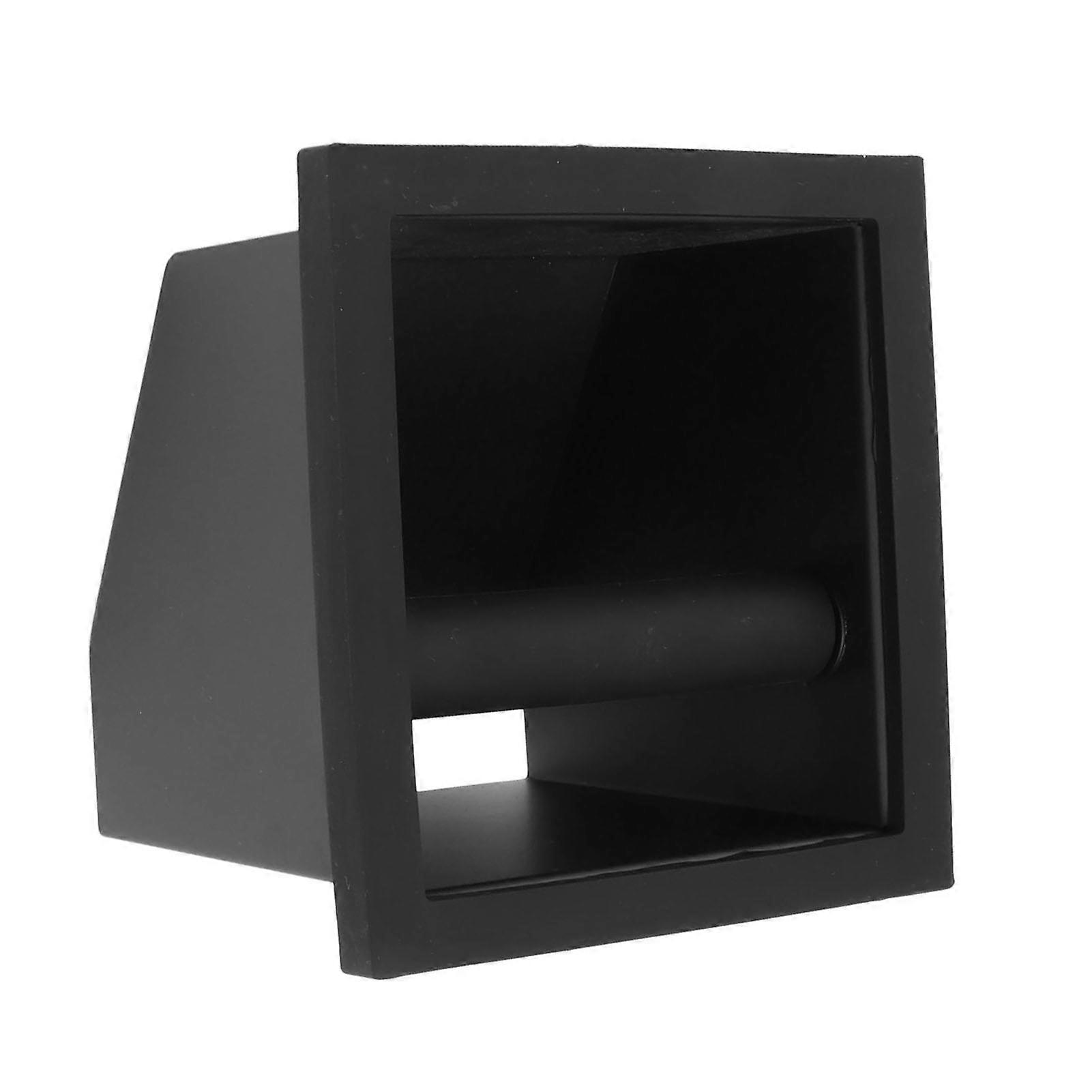 Coffee Knock Box Embedded Bottomless Coffee Knocking Slag Bucket Cafe Bar Powder Grounds Box Black