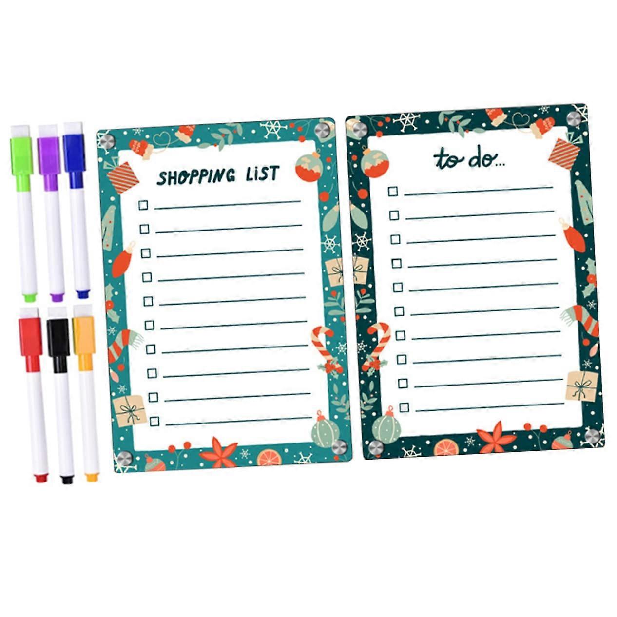 1pc Magnetic Board for Refrigerator Reusable Wipeable Planner and Memo Board with Whiteboard Markers for Organization and Scheduling