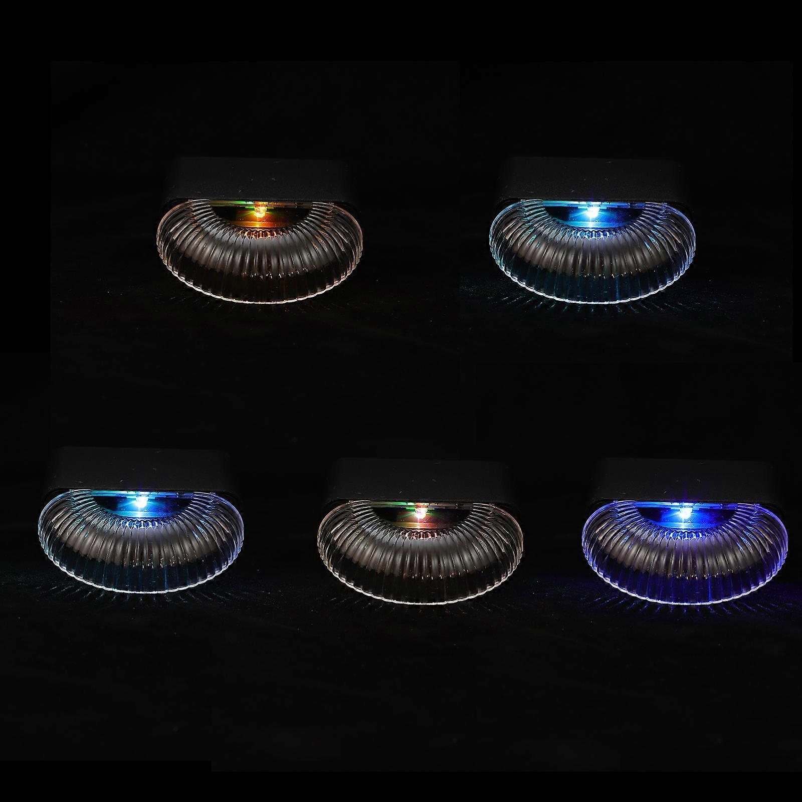 Garden Solar Lights Outdoor Semicircular Plastic Solar Powered 4Pcs