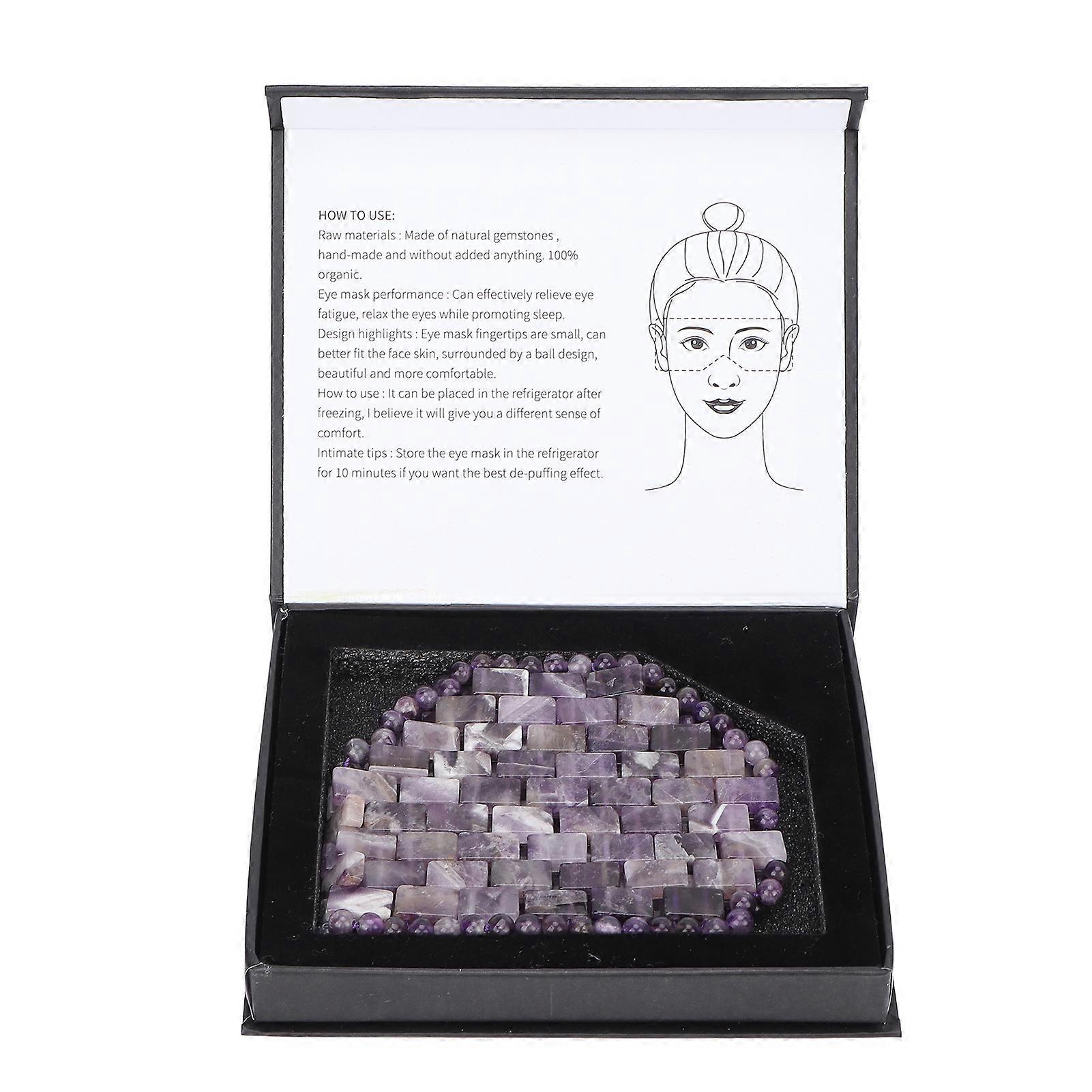 Jadestone Eye Pad Eliminate Wrinkles Promote Sleeping Relive Fatigue Natural Stone Eyes PadAmethyst