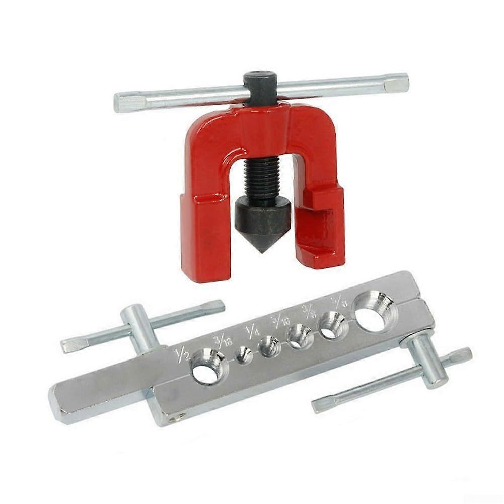 Professional Flaring Tool Set For Metric And Inch Pipes, Includes 6 Dies, Wide Applications