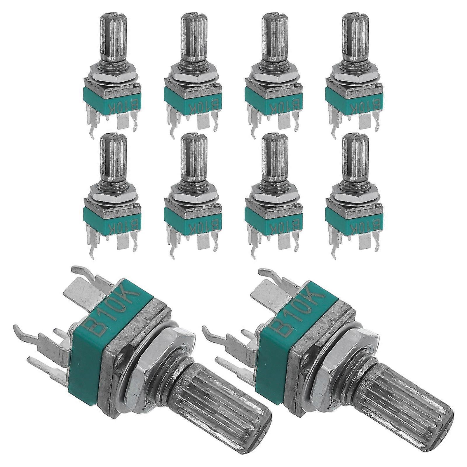 Linear Taper Potentiometer Precision Potentiometer For Audio Equipment Tuning Vertical Design With Bracket 10Pcs