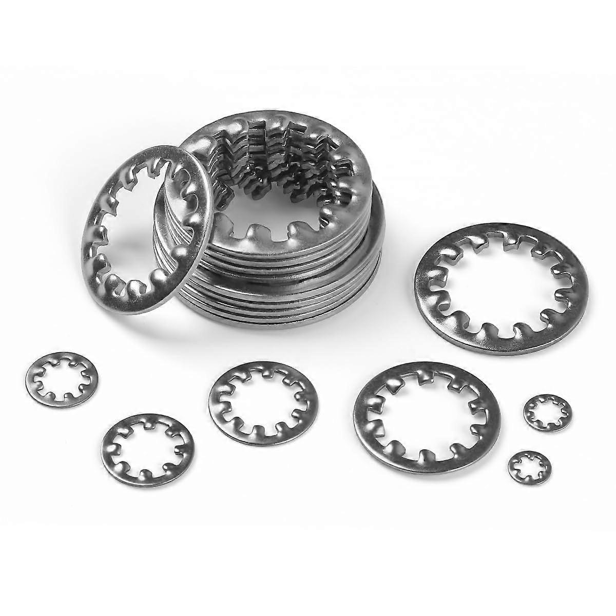 Pack of 10 M16 Tooth Washers 304 SS Inner Serrated Lock Washers M16x26mm Clamping Discs For Screw Attachment