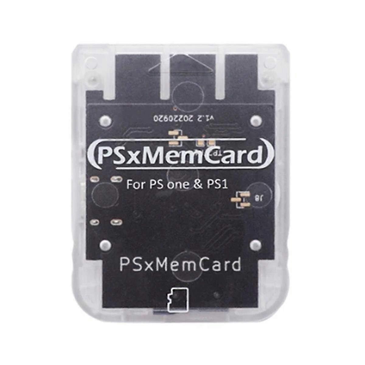PS1 Memory Card for Sony Playstation 1 PS One Console - Save Game Data Storage with MicroSD Card Support