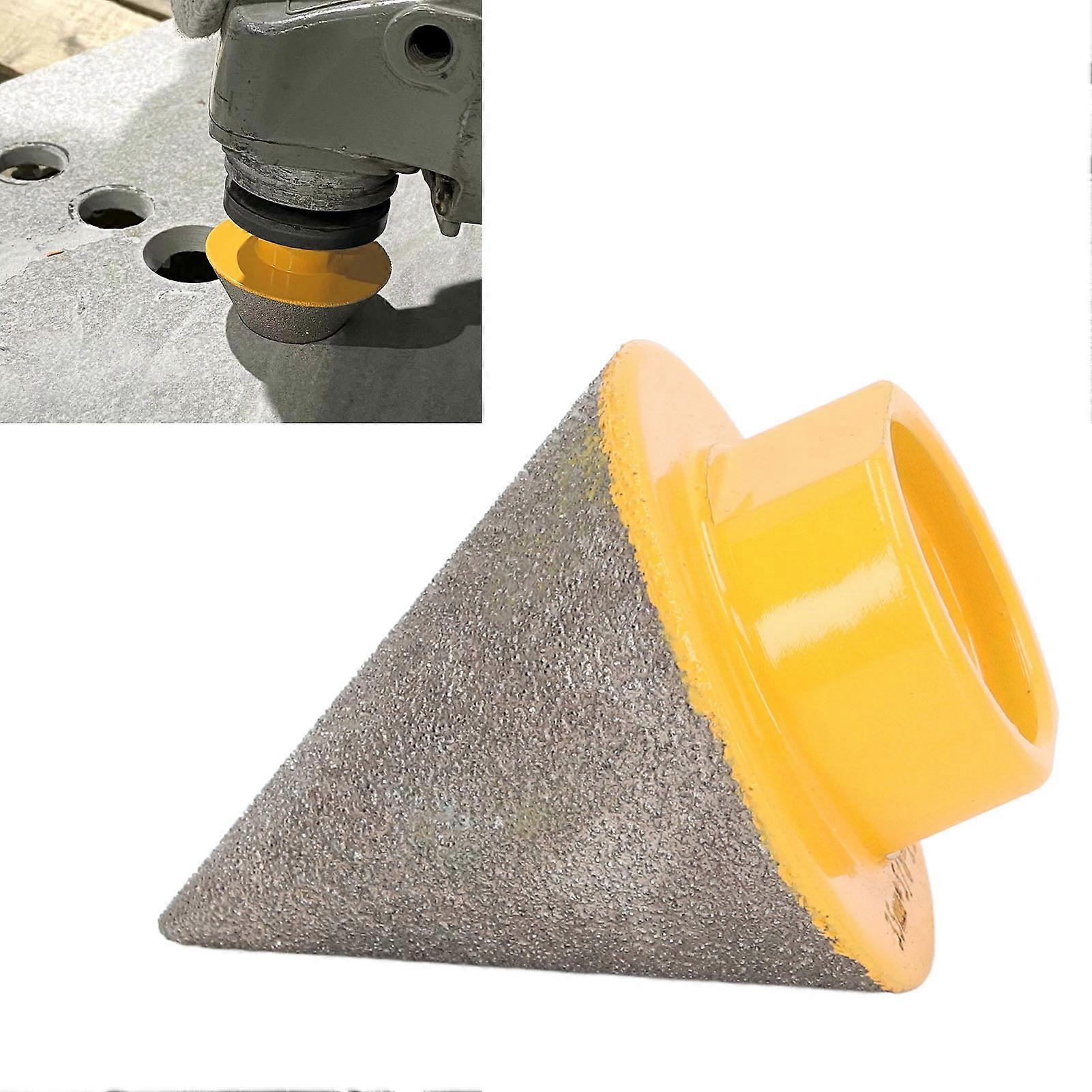 Diamond Beveling Chamfer Bit 60 Degree 80 Grit High Hardness Hole Shaping Widening Countersink Bit for Ceramic 