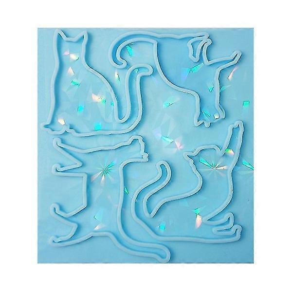 Light Shade Cat Brooch Ornament Shape Crystal Epoxy Unique Sili