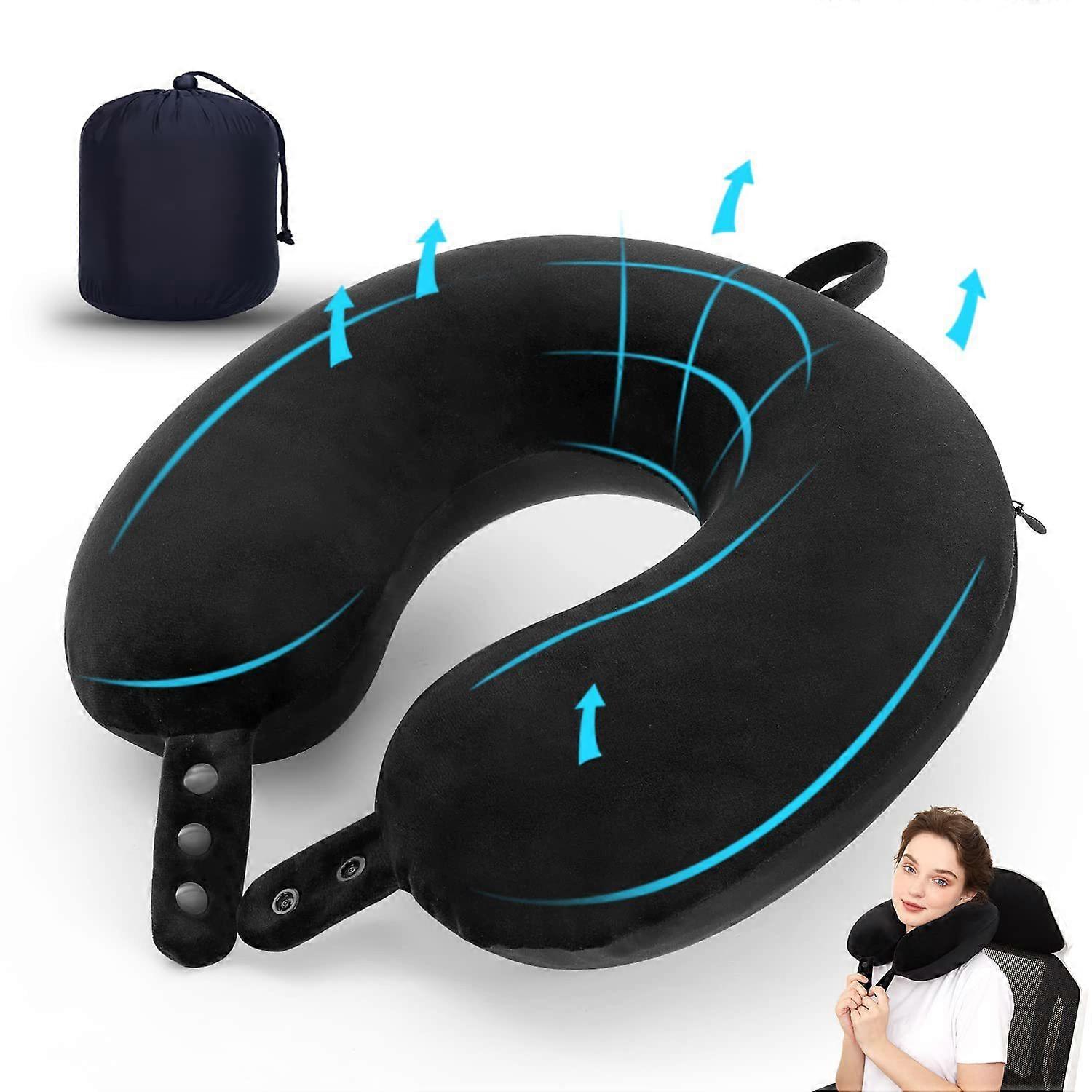 U type pillow travel neck pillow memory foam airplane pillow for head support