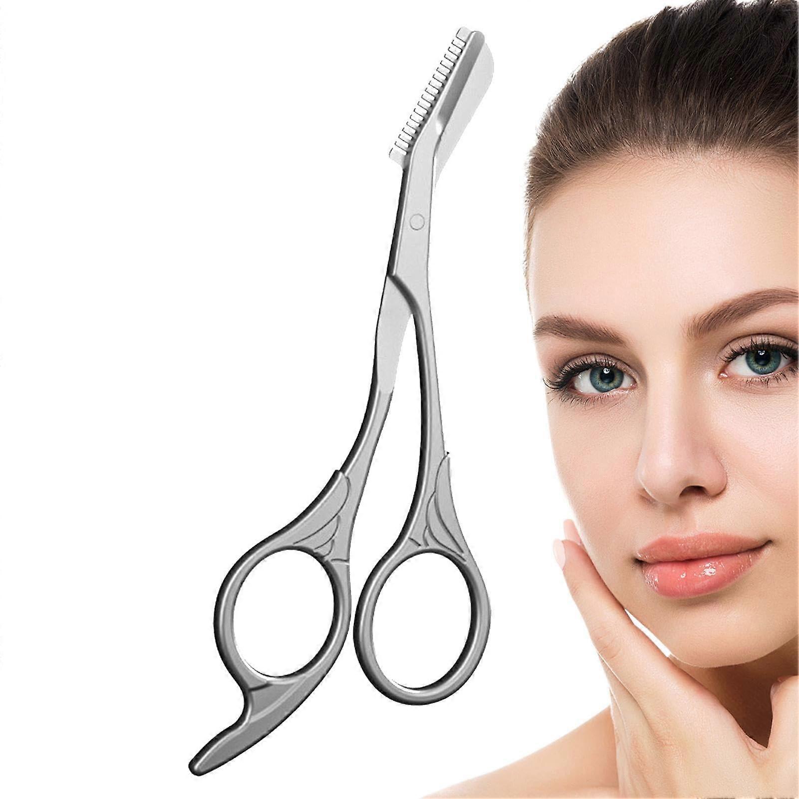 Professional eyebrow scissors with comb for trimming eyebrows