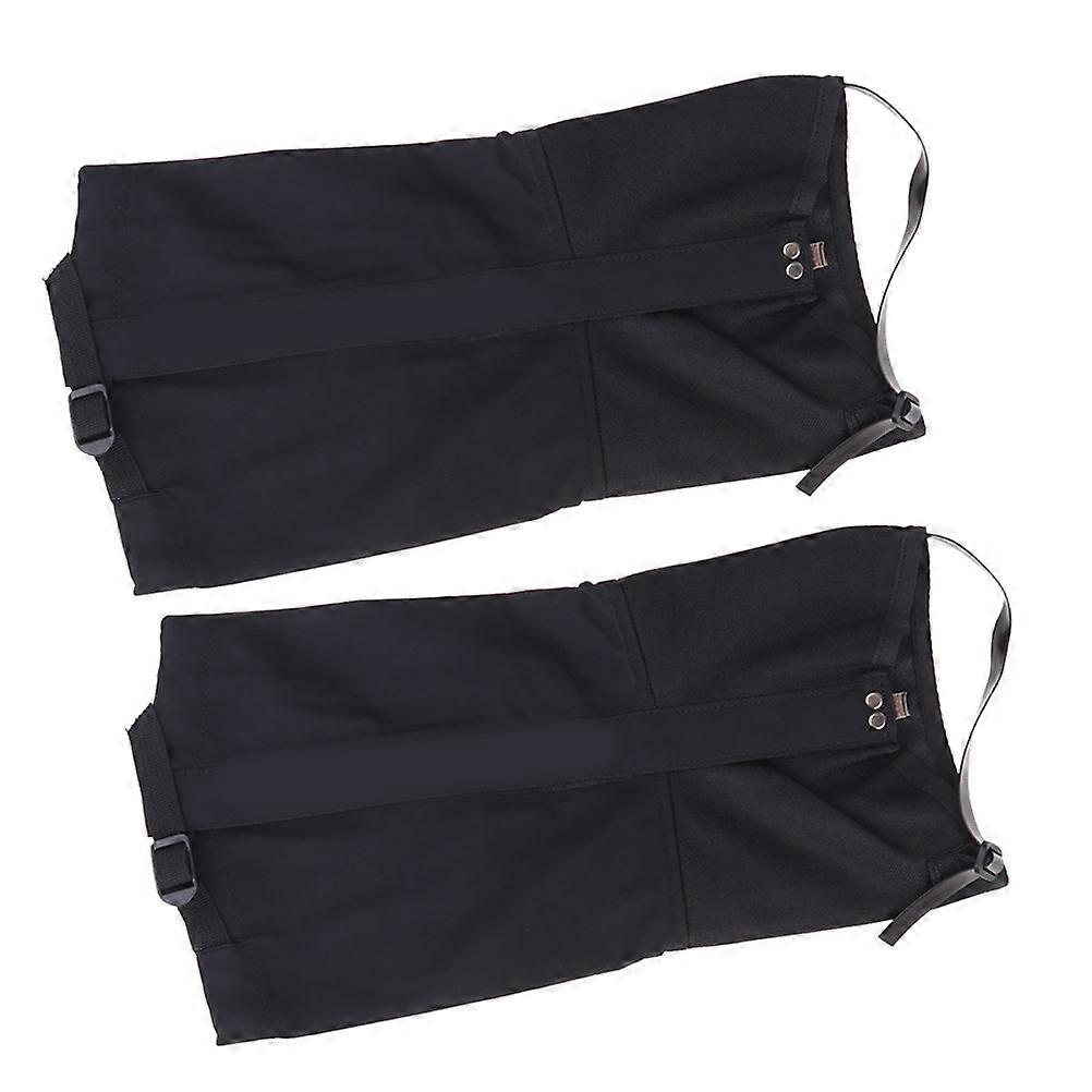 Black Nylon Adult Gaiters for Mountain Climbing Lightweight Snow Ankle Protective Covers Size XL